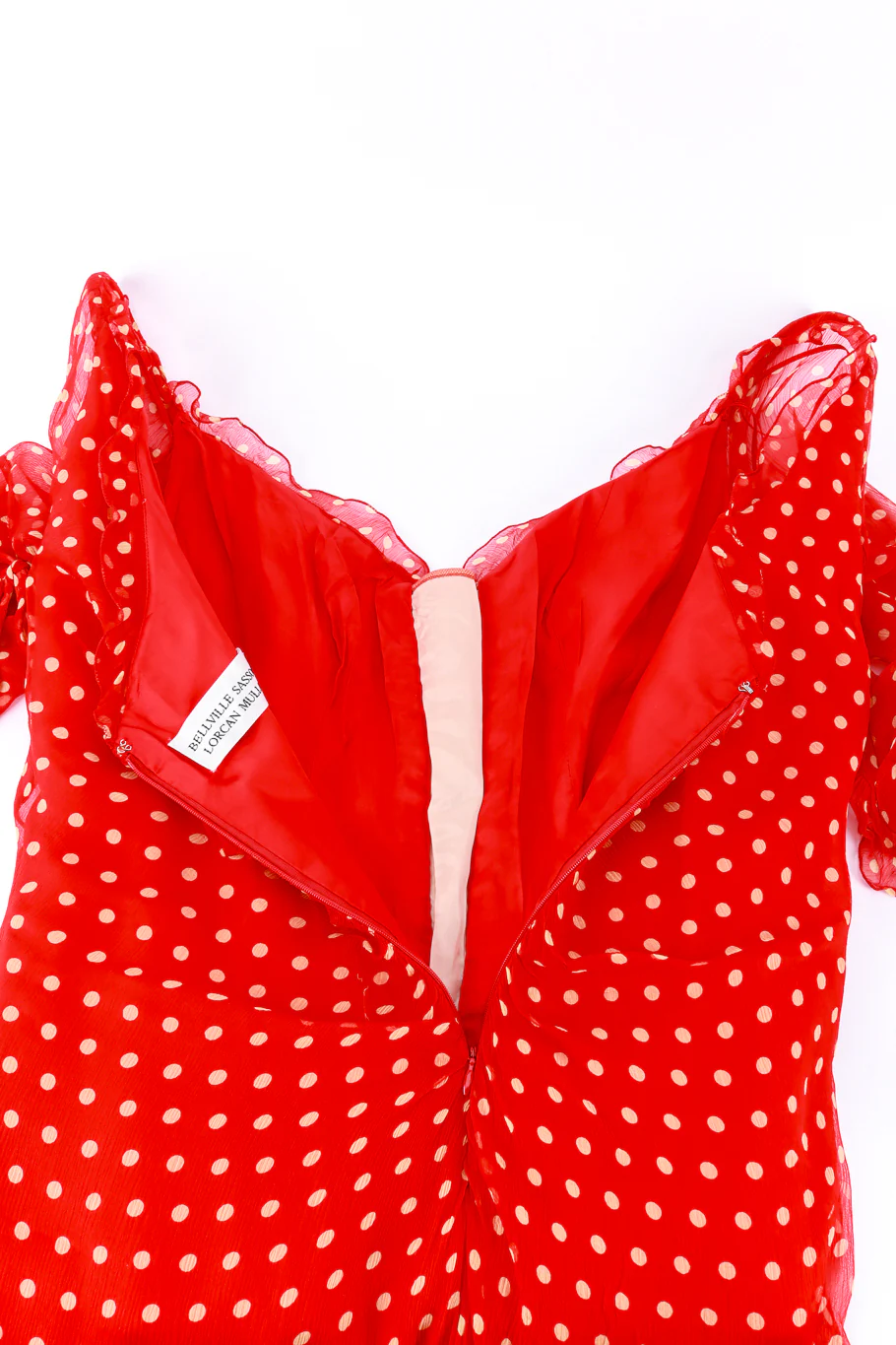 Polka Dot Silk Chiffon Gown - Image 7