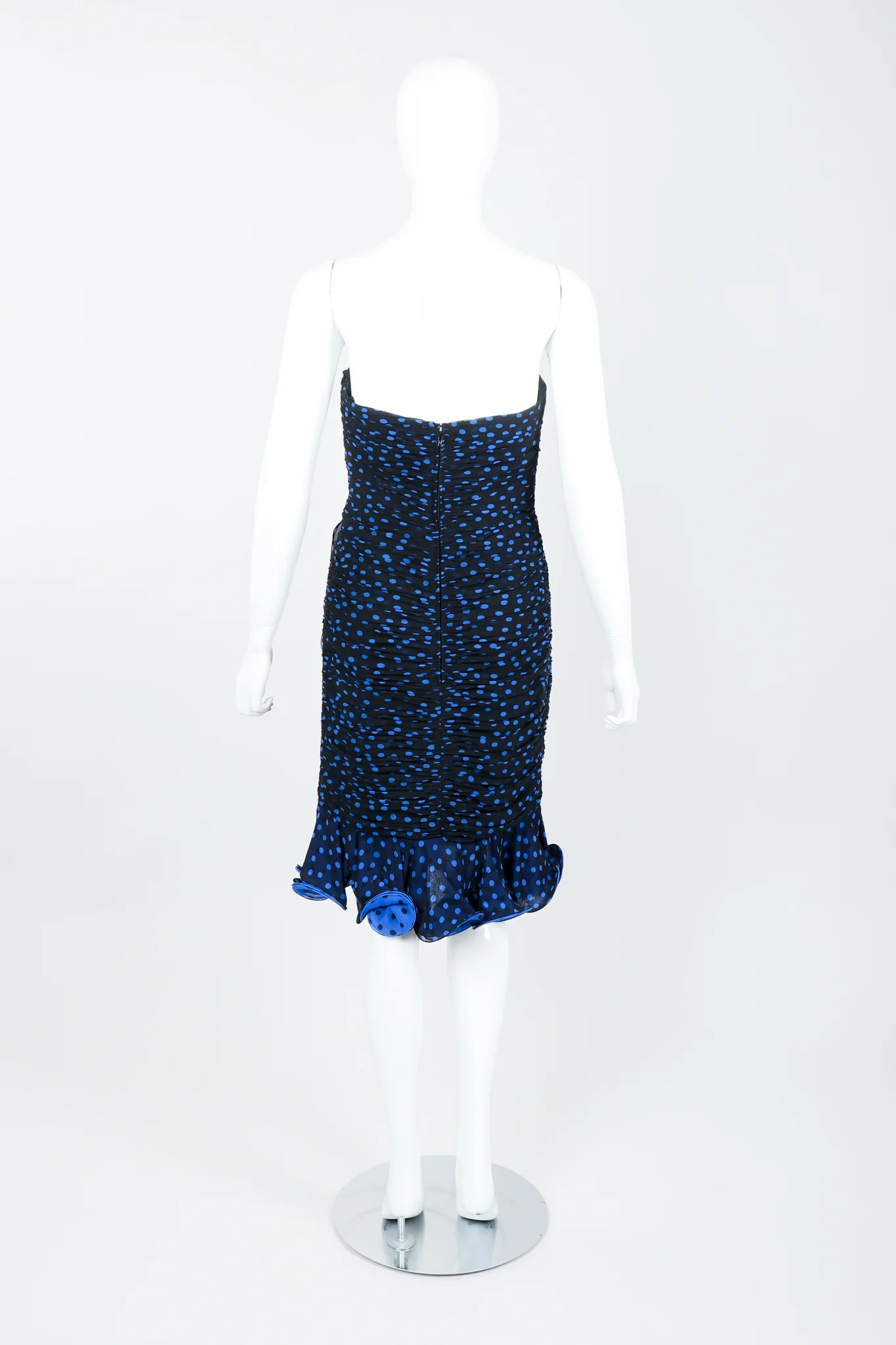 Polka Dot Strapless Dress - Image 15