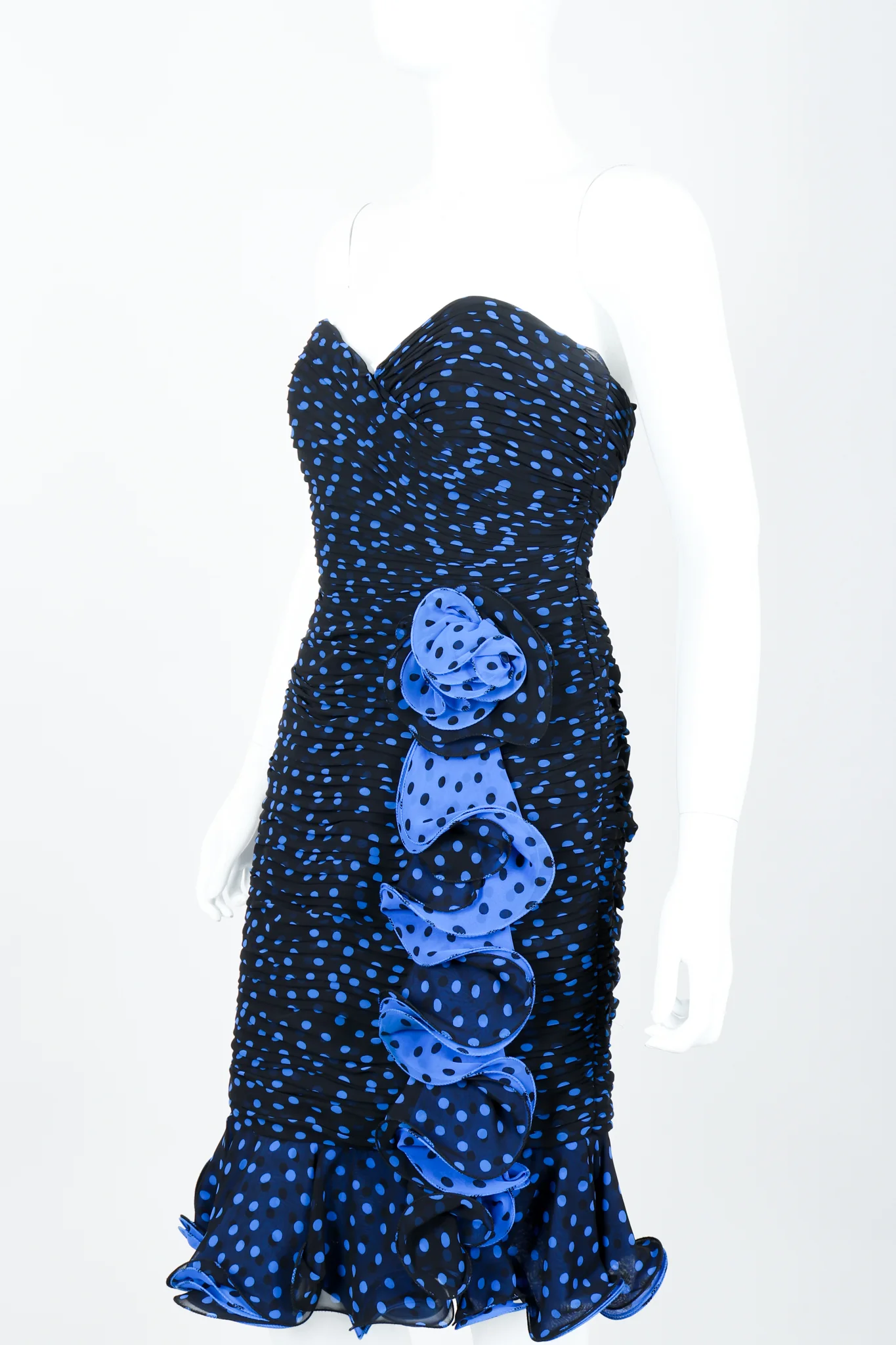 Polka Dot Strapless Dress - Image 2