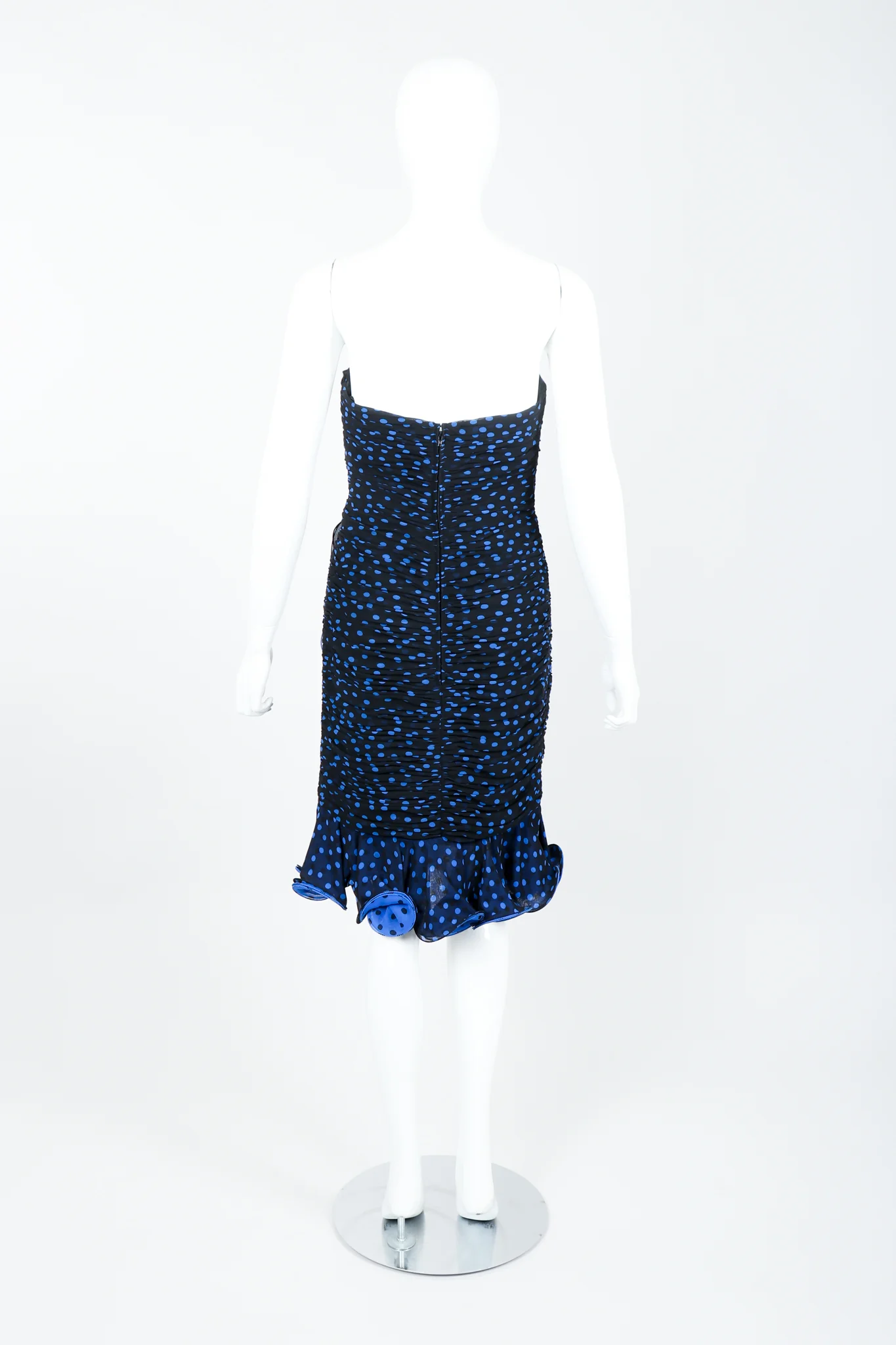 Polka Dot Strapless Dress - Image 5