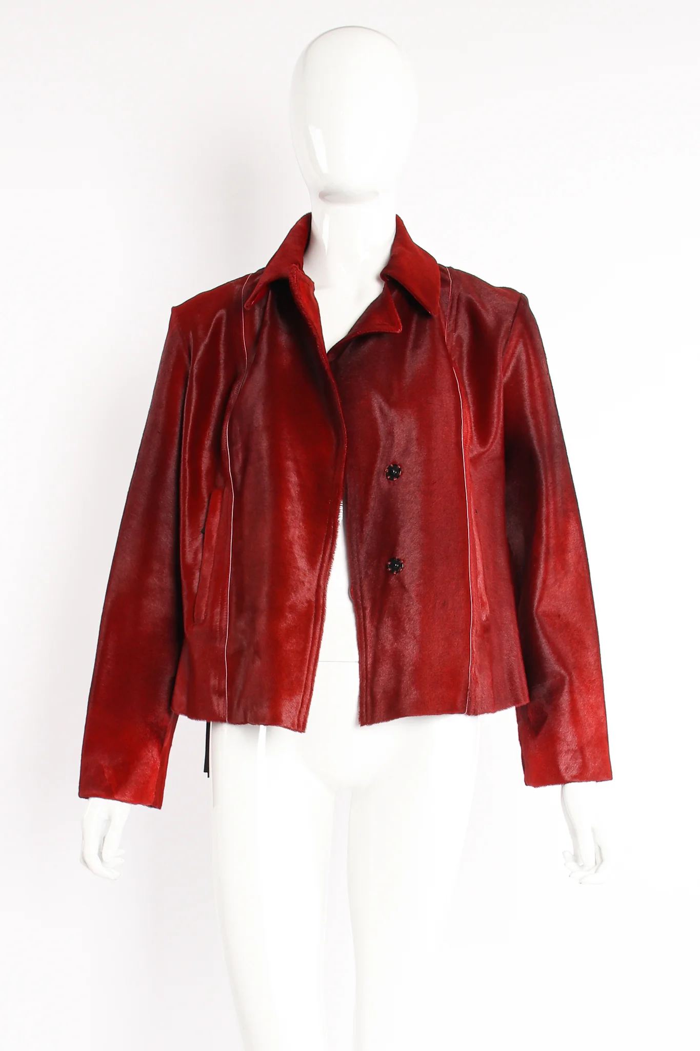 Pony Hair Collar Jacket - Image 4
