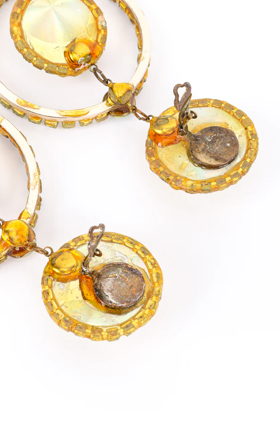 Pool of Light Rhinestone Hoop Drop Earrings - Image 8
