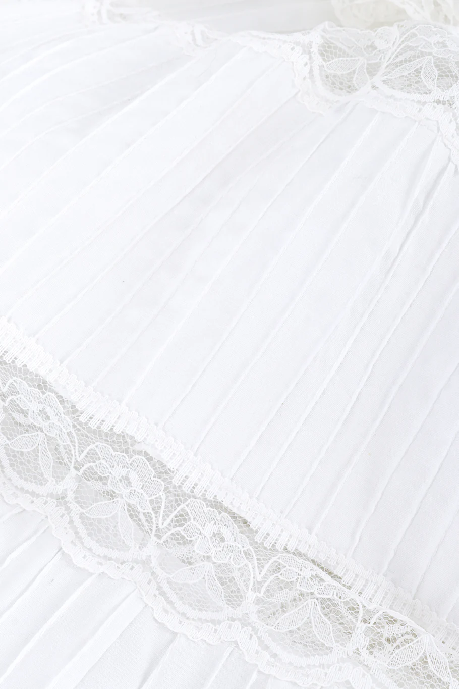 Porcelain Mexican Pintuck Wedding Dress - Image 7