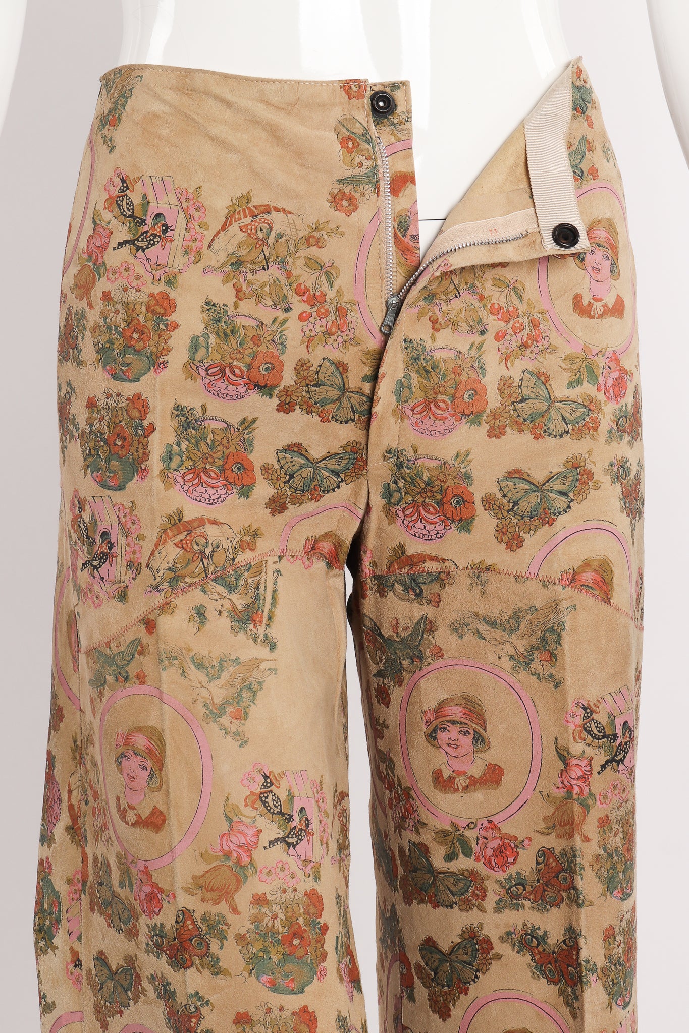 Portrait Printed Suede Pant - Image 9