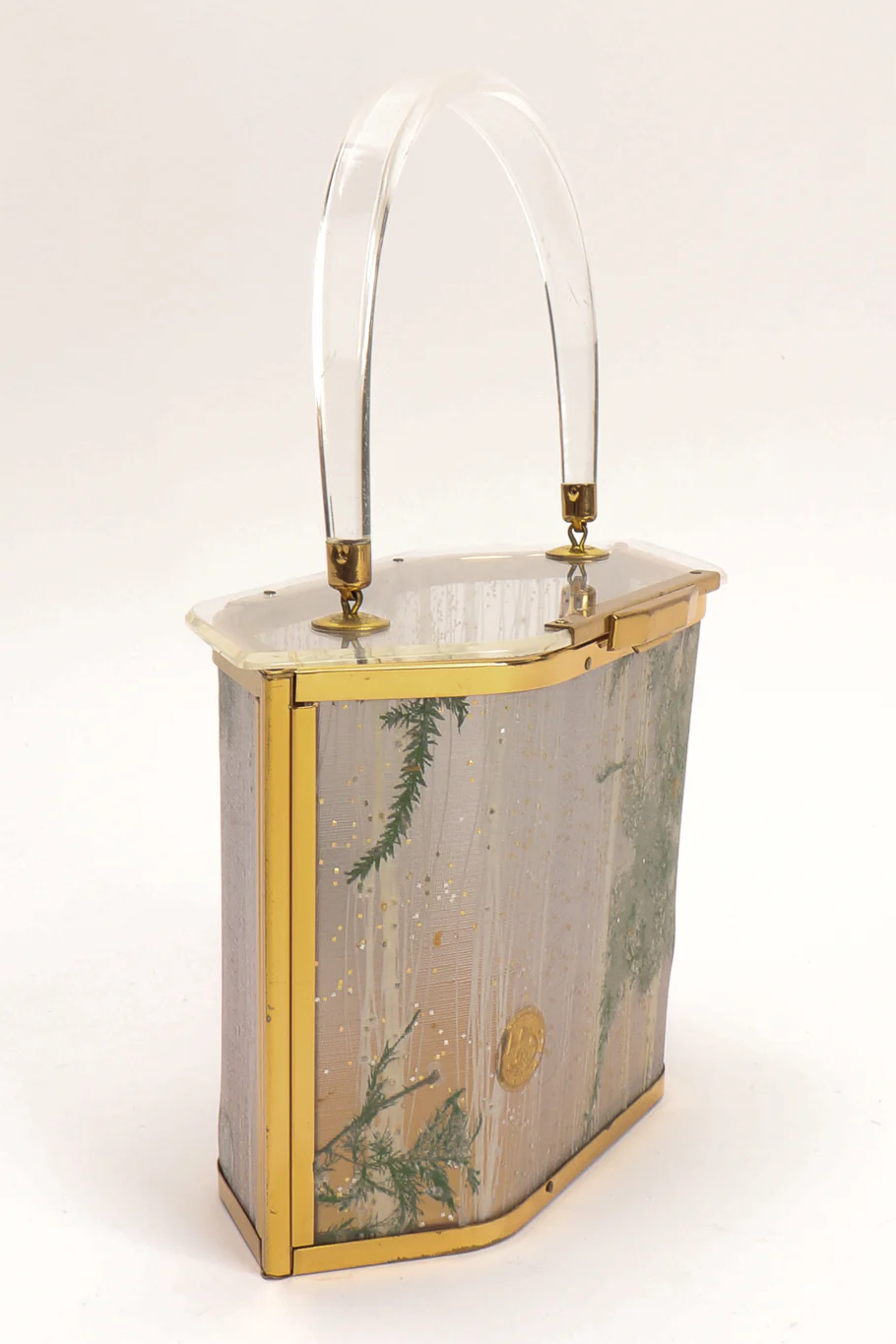 Pressed Foliage Lucite Box Bag - Image 3