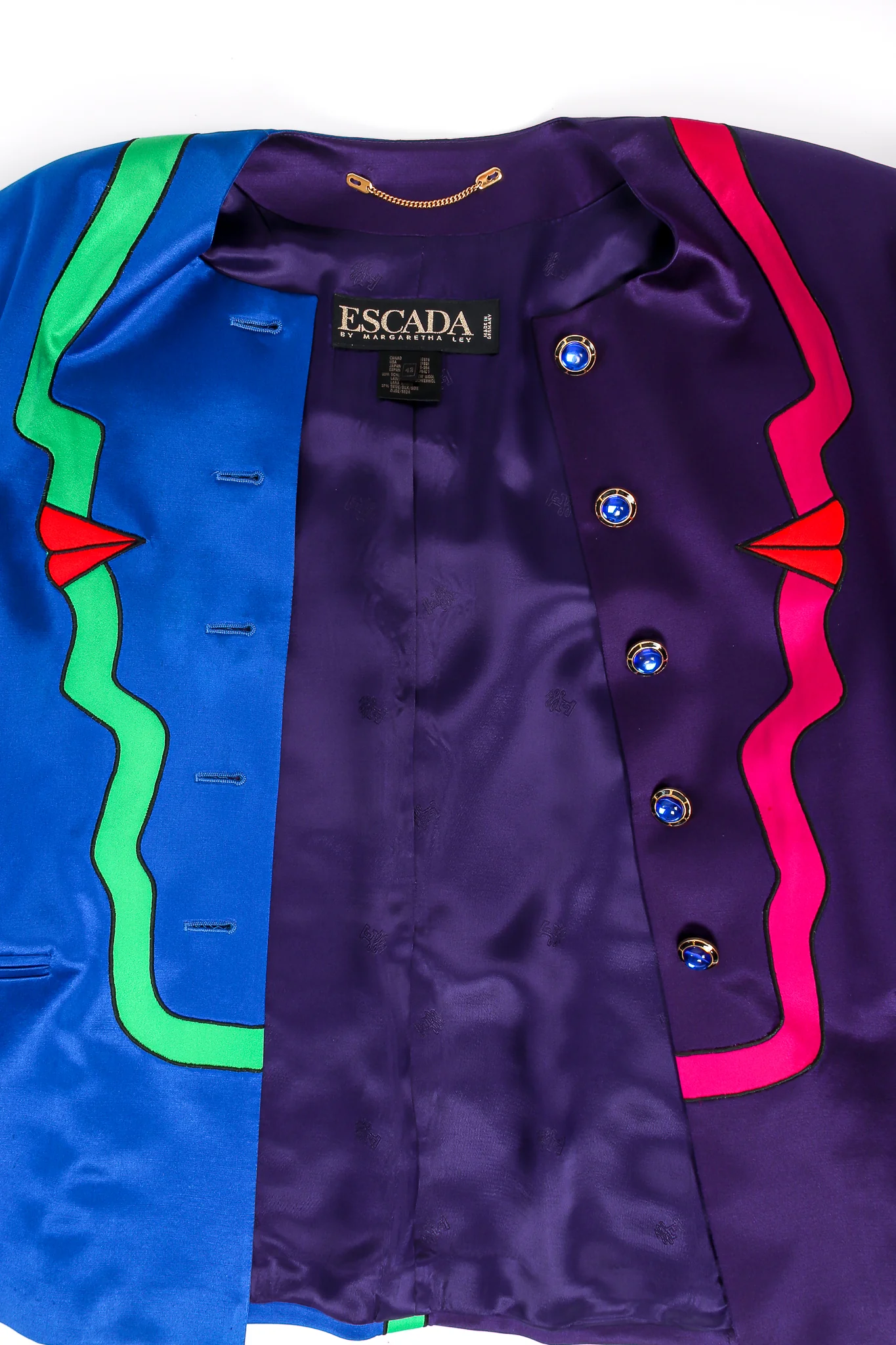 Profile Color Block Satin Jacket - Image 8