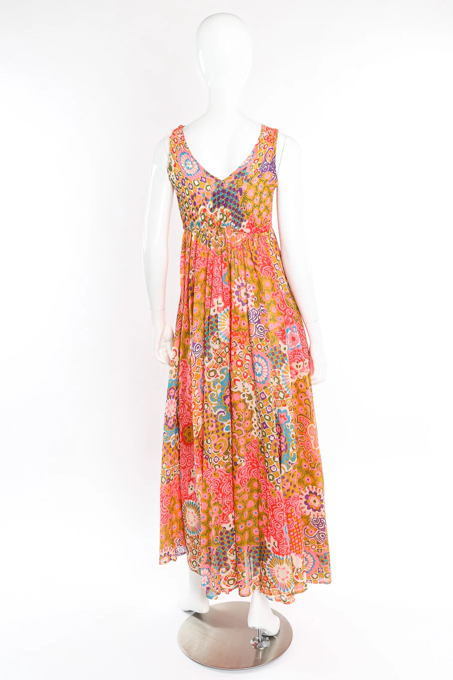 Psychedelic Maxi Dress With Shawl - Image 4