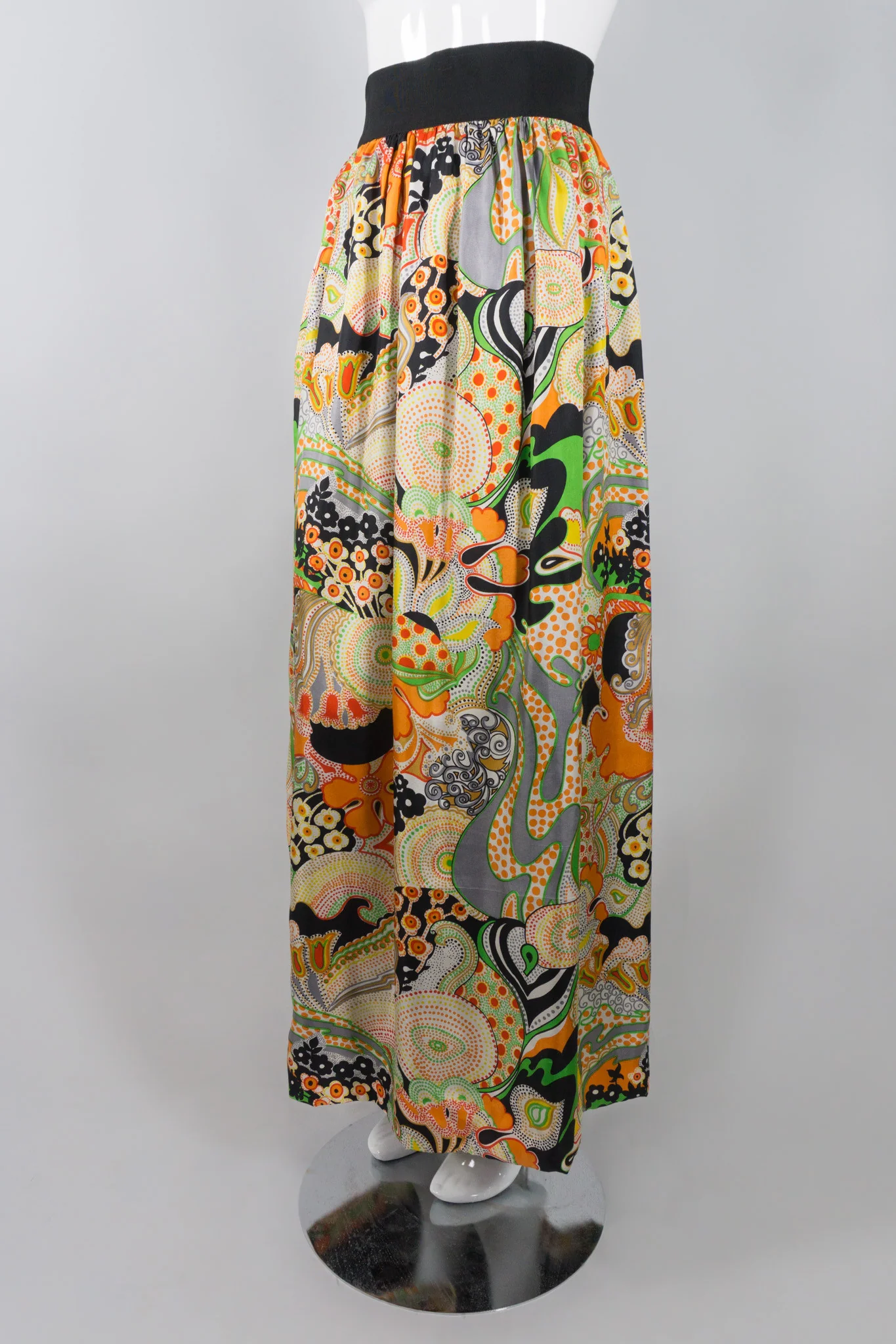 Psychedelic Silk Wrap Skirt - Image 3