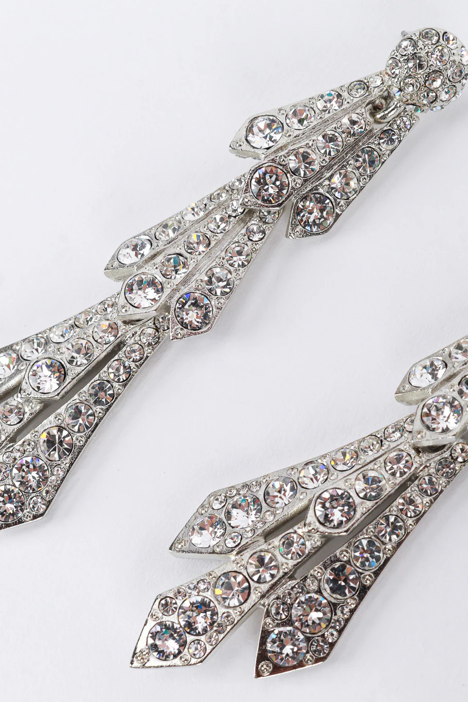 Pteruges Rhinestone Drop Earrings - Image 3