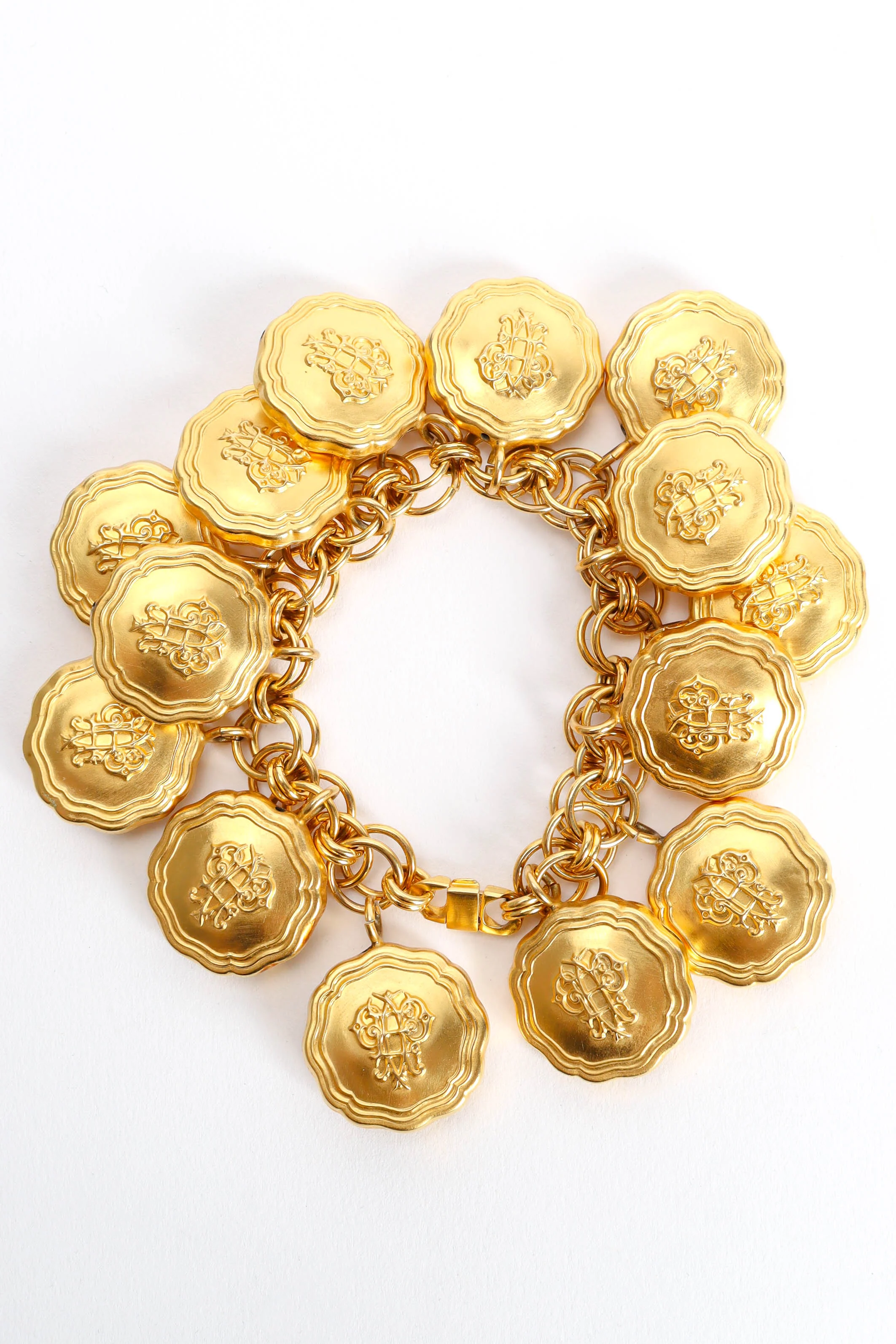 Signed Logo Charm Bracelet