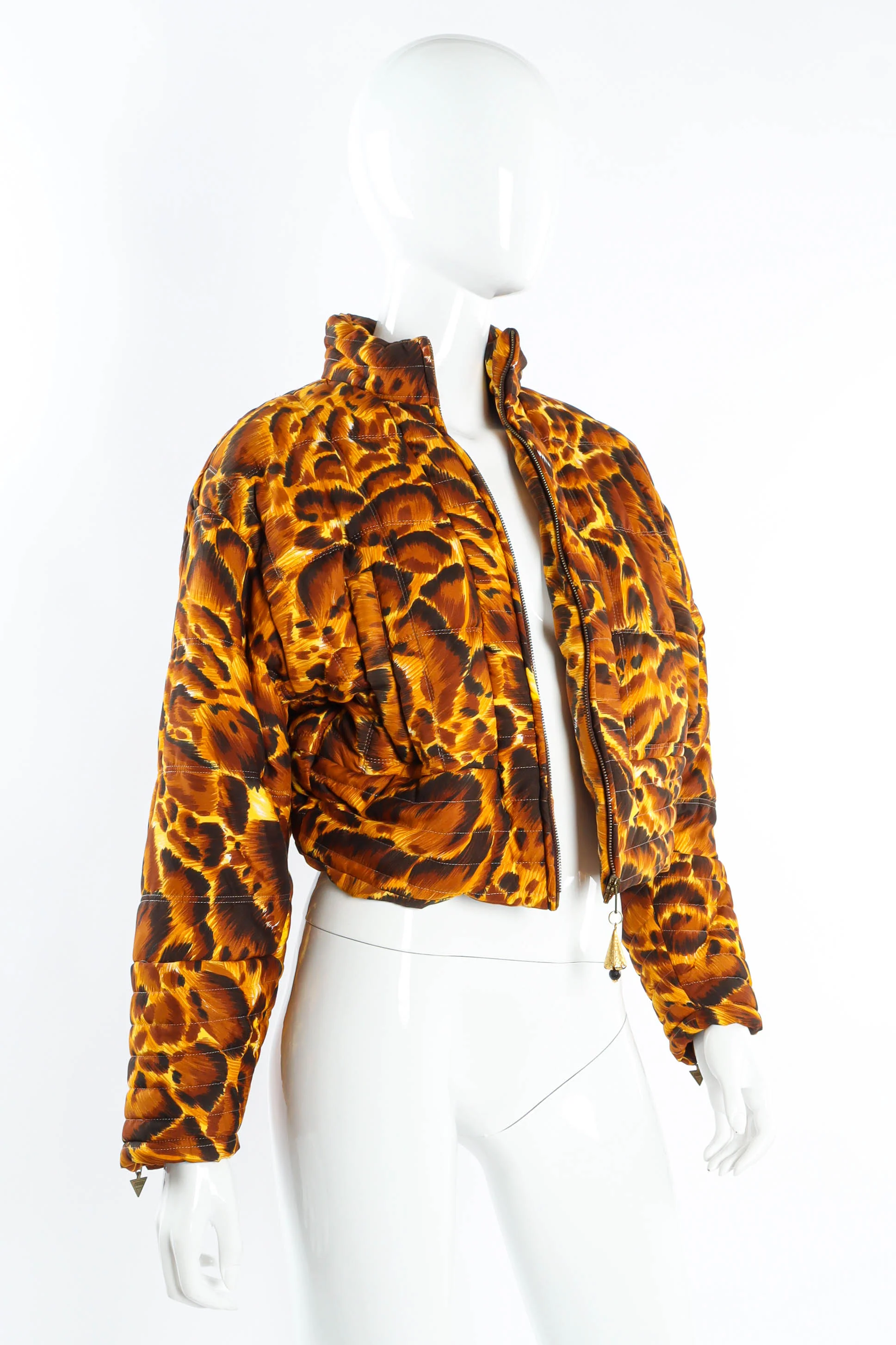 Puffy Leopard Crop Jacket - Image 2