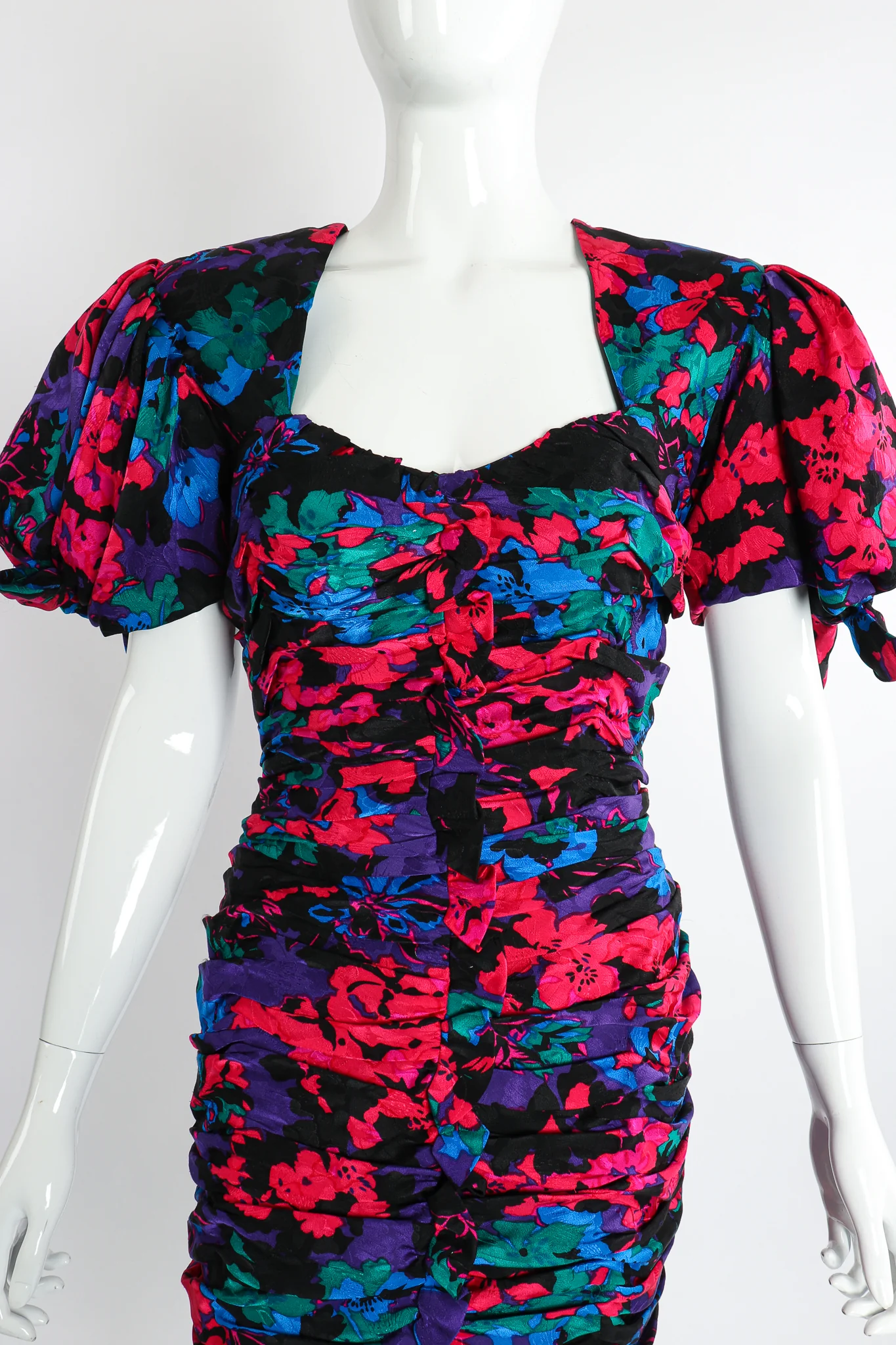 Puff Sleeve Cocktail Dress - Image 3