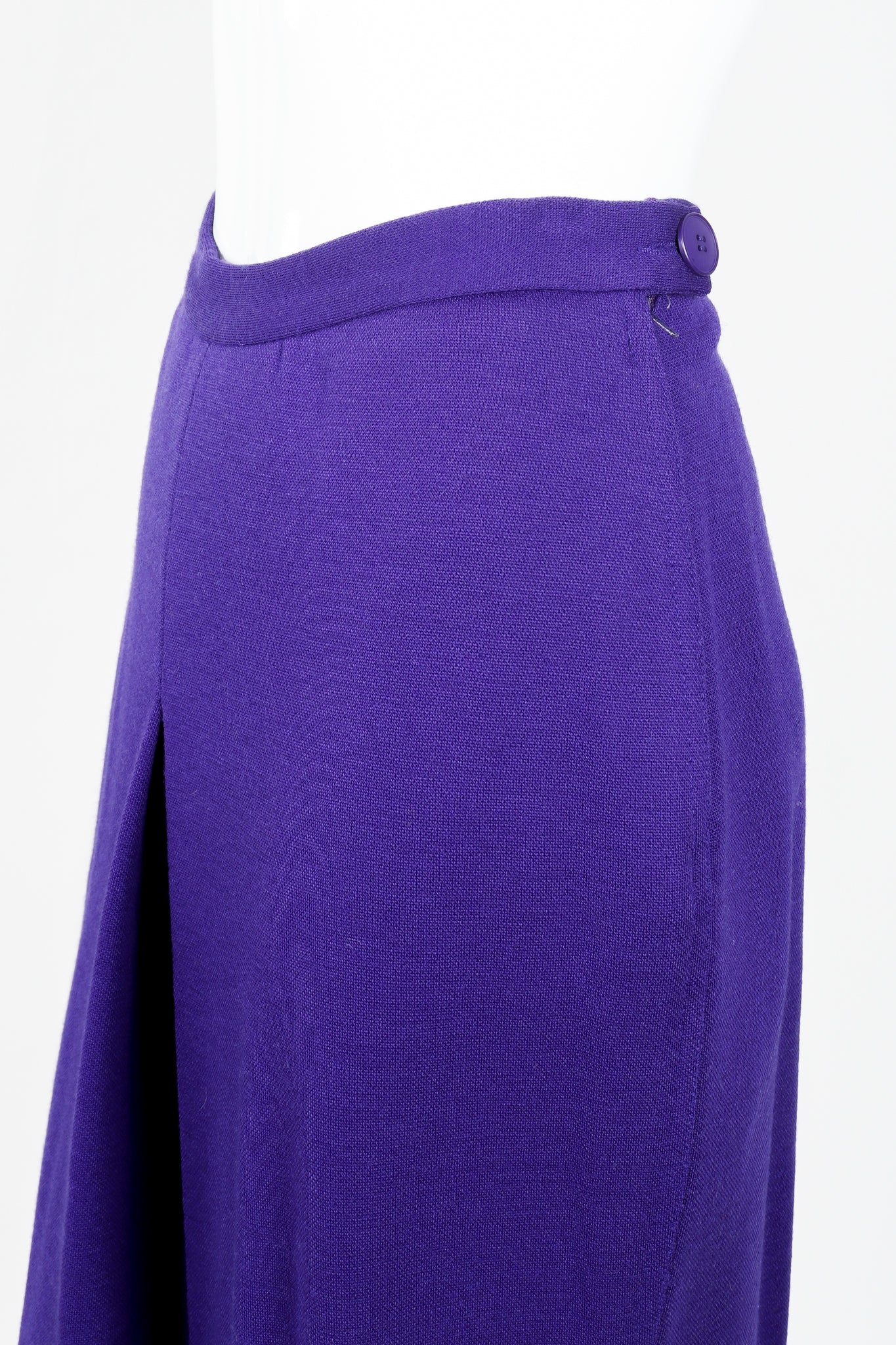 Purple Knit Inverted Pleat Pant - Image 3