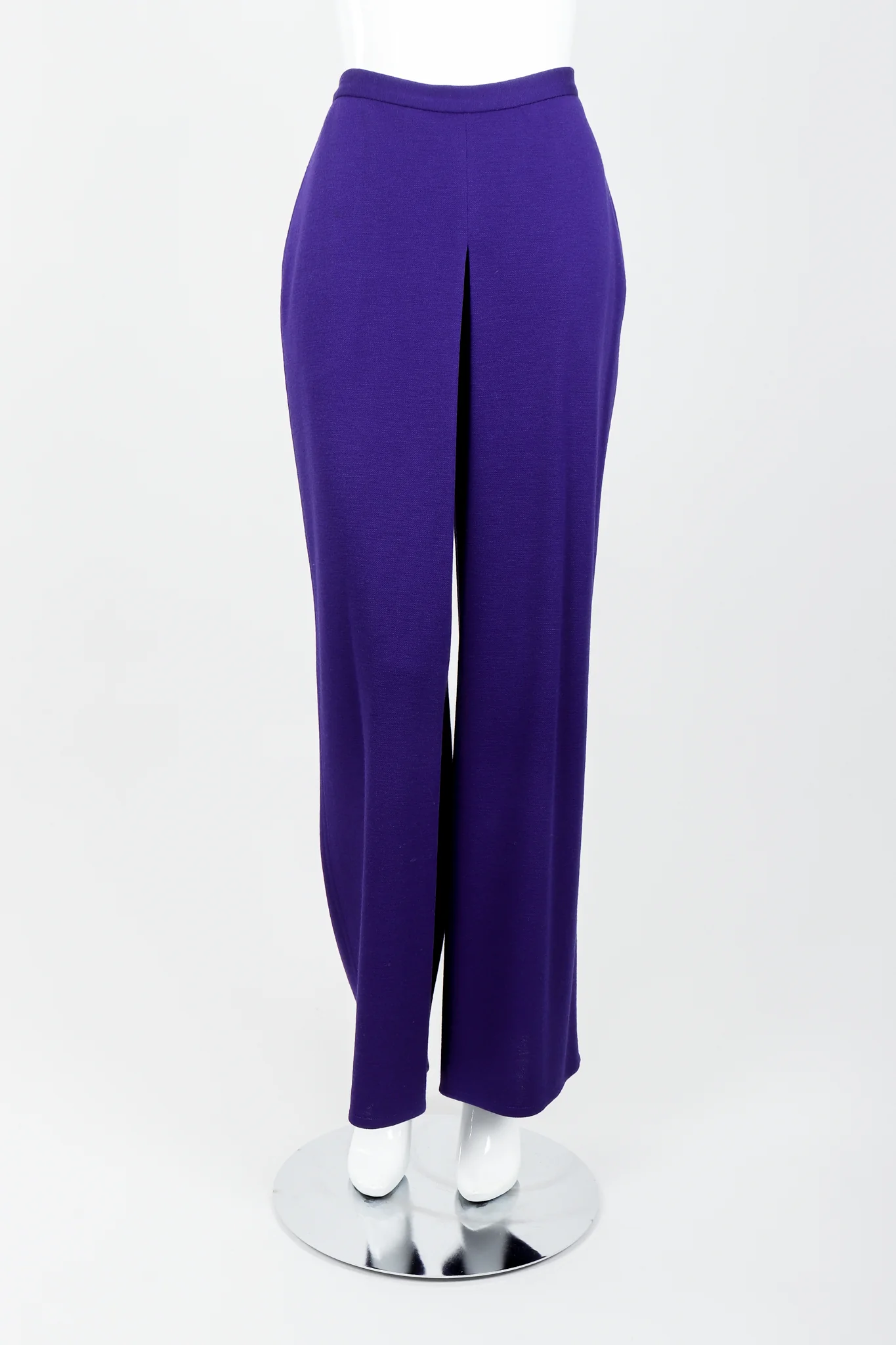 Purple Knit Inverted Pleat Pant - Image 6