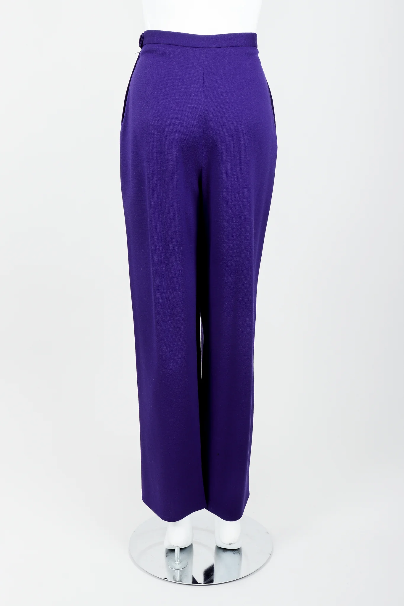 Purple Knit Inverted Pleat Pant - Image 7