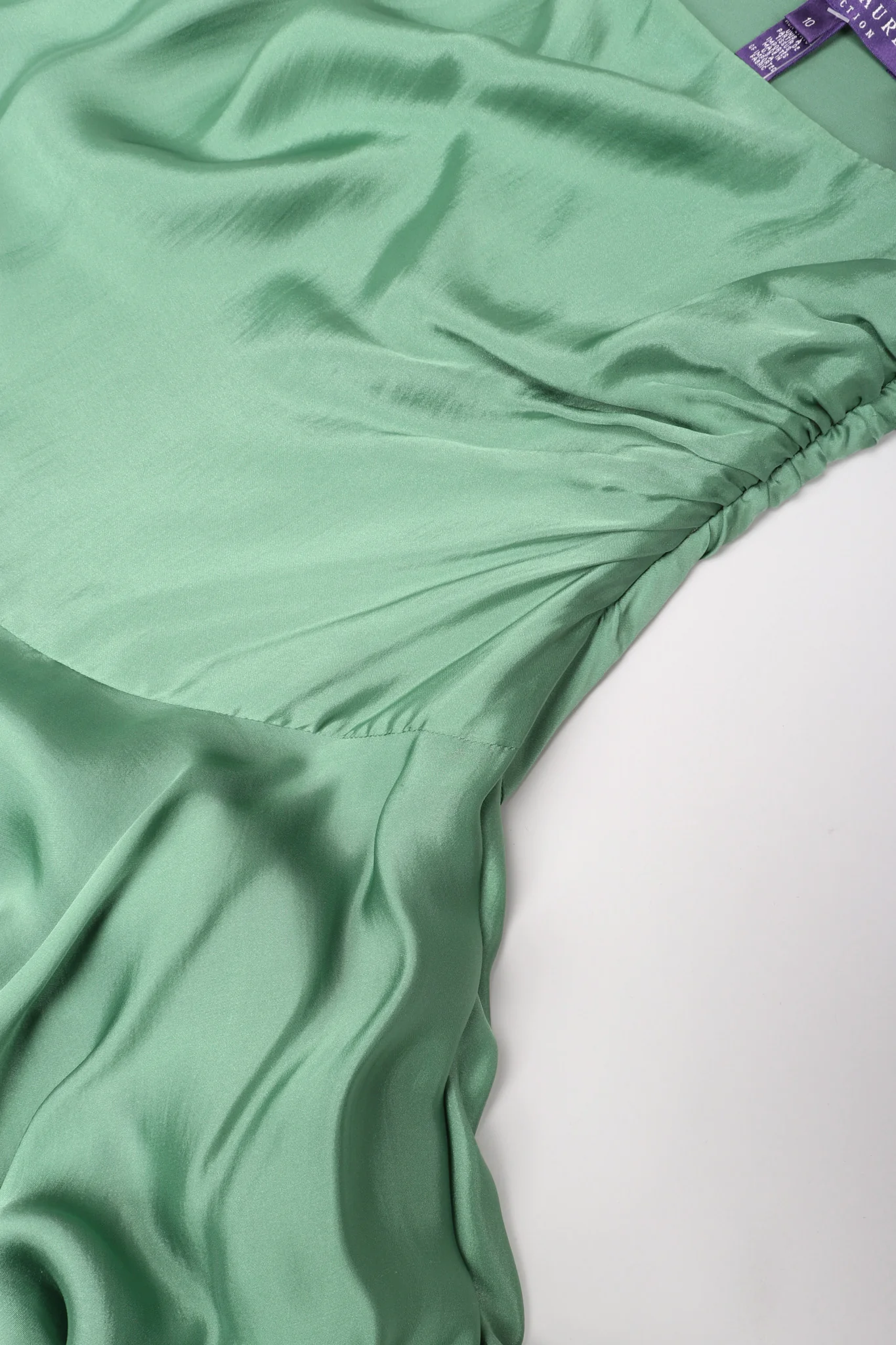 One-Shoulder Draped Silk Gown - Image 13