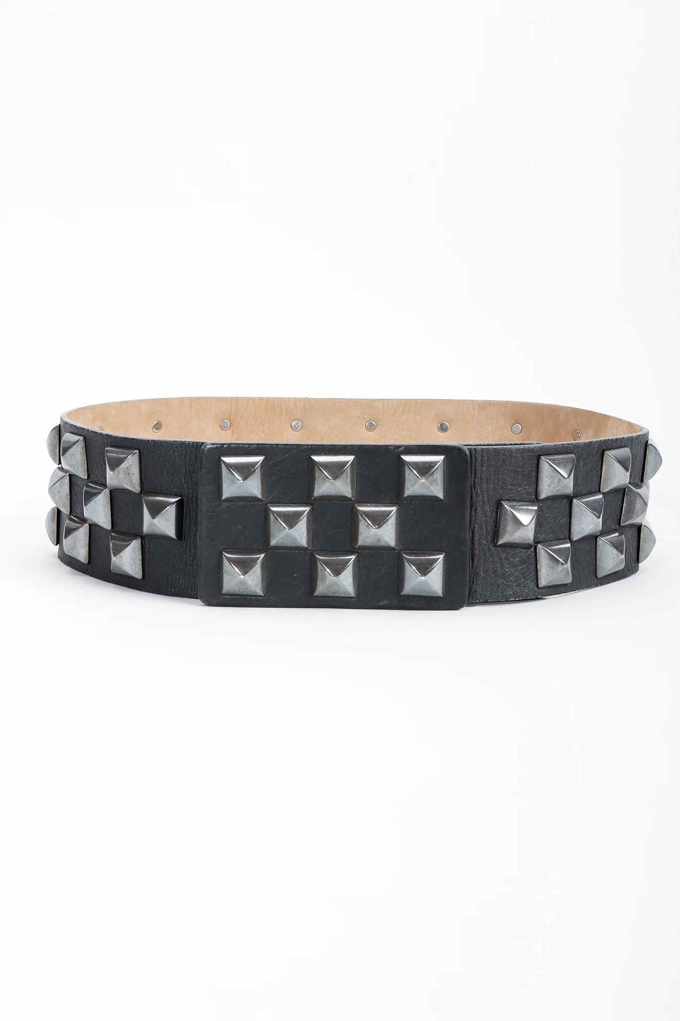 Pyramid Stud Leather Belt II - Image 3