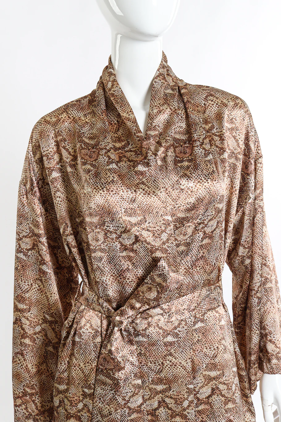 Python Print Satin Robe - Image 5