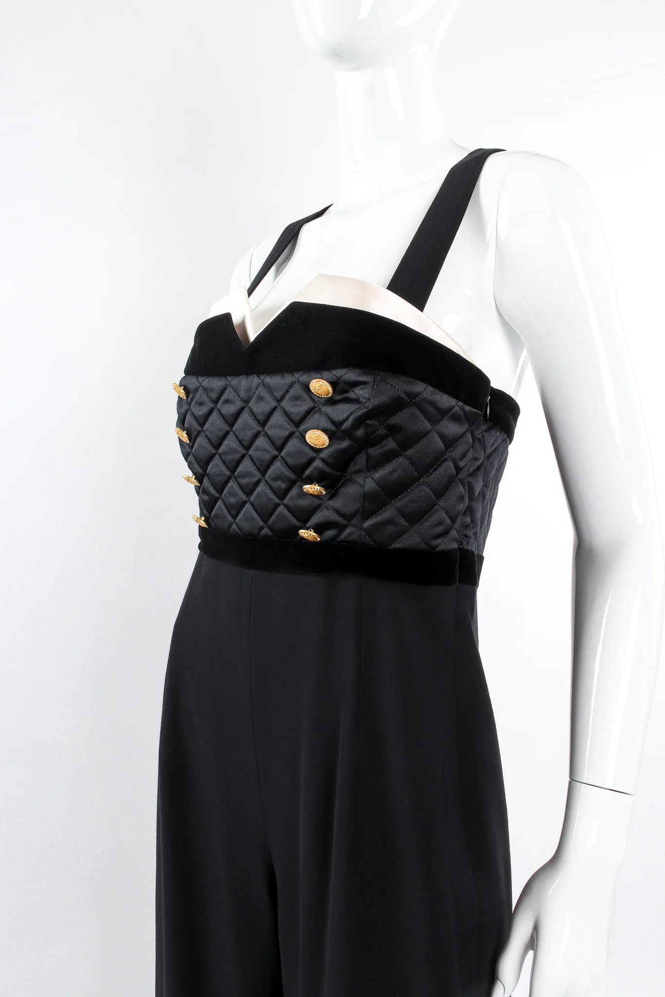 Strappy Quilted Bodice Jumpsuit - Image 6