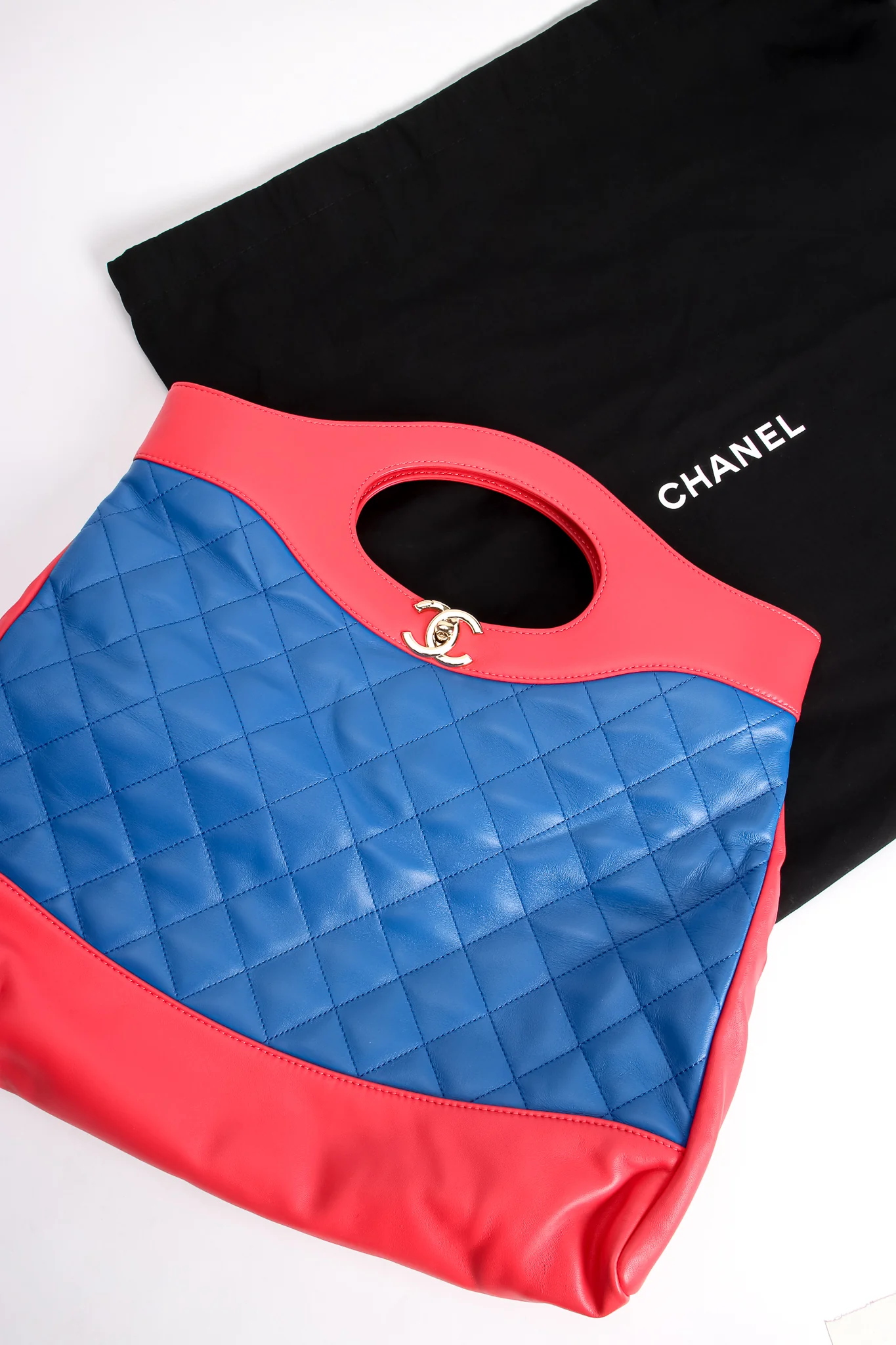 2018 A/W Quilted Colorblock Clutch Tote - Image 5