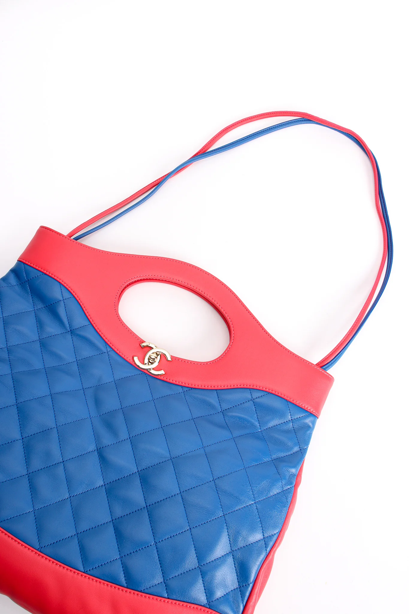 2018 A/W Quilted Colorblock Clutch Tote - Image 6