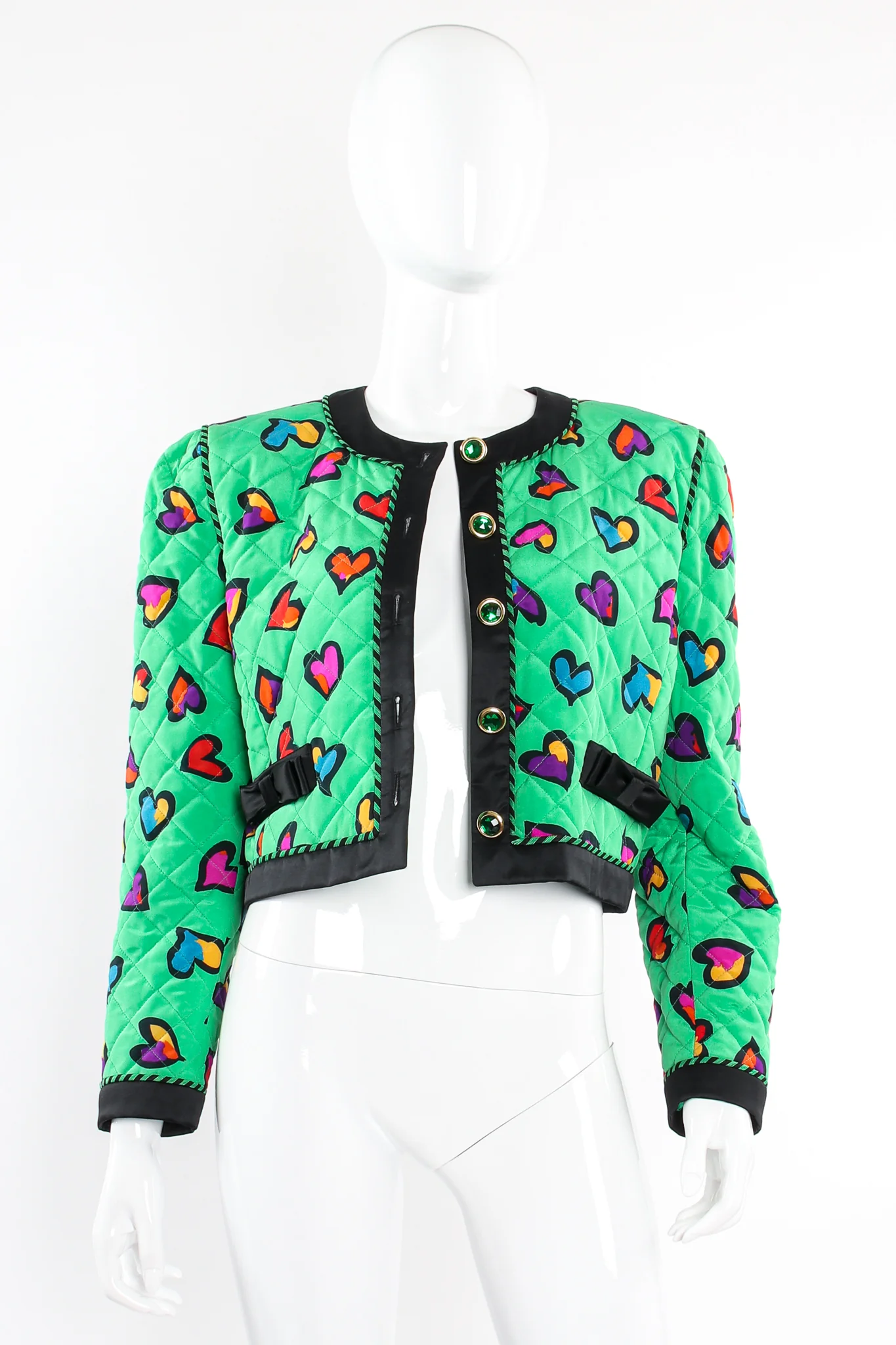 Quilted Graffiti Heart Print Jacket - Image 10