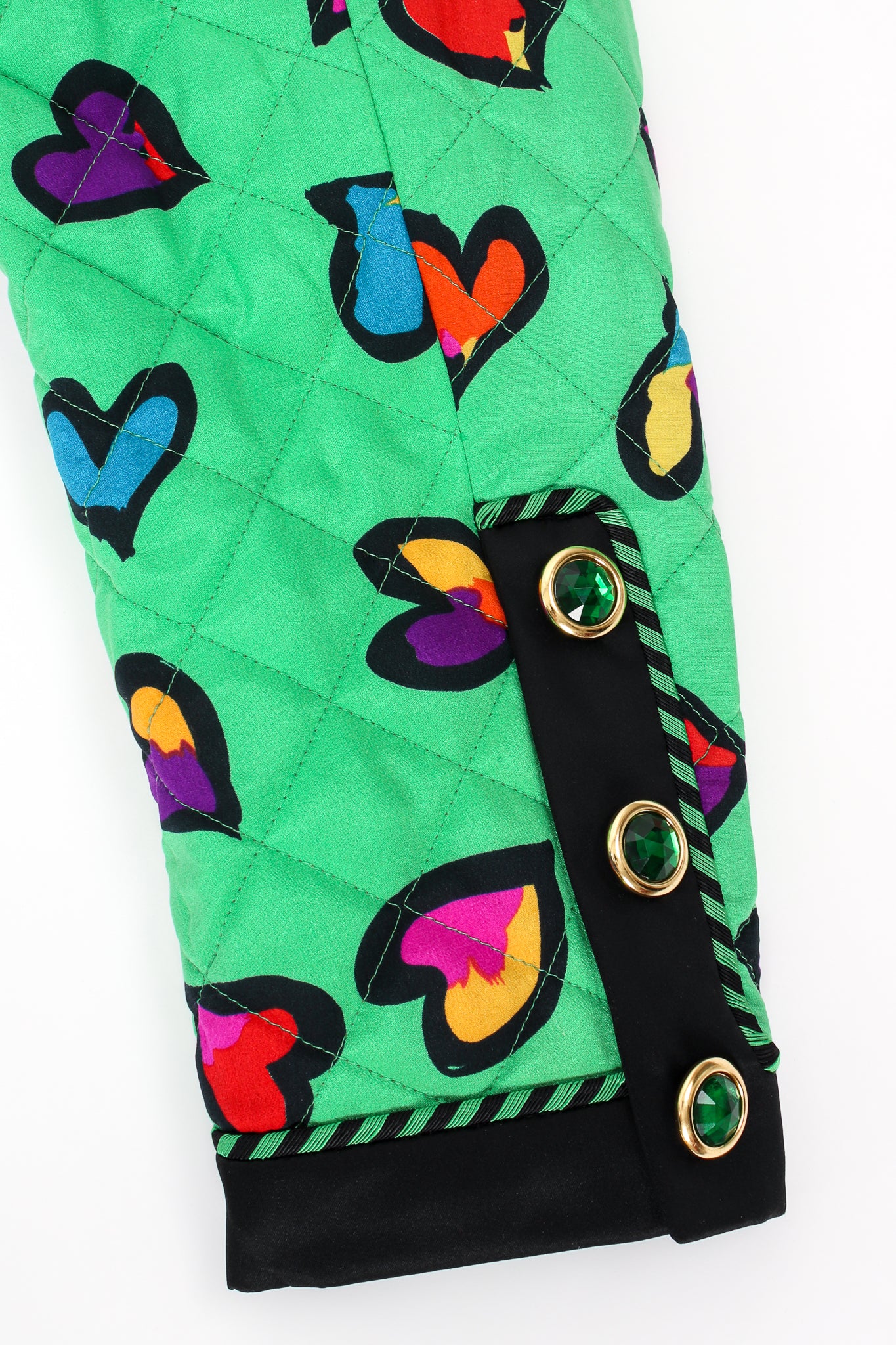 Quilted Graffiti Heart Print Jacket - Image 15