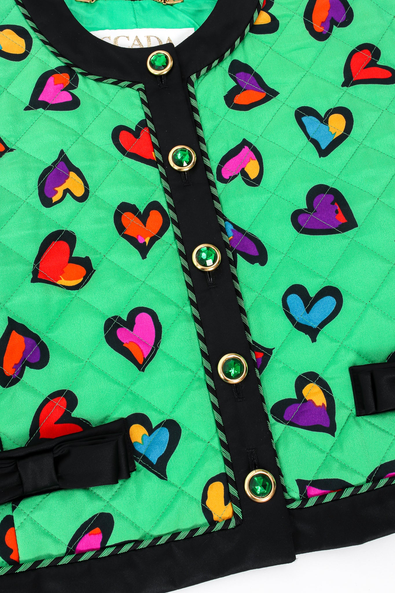 Quilted Graffiti Heart Print Jacket - Image 19