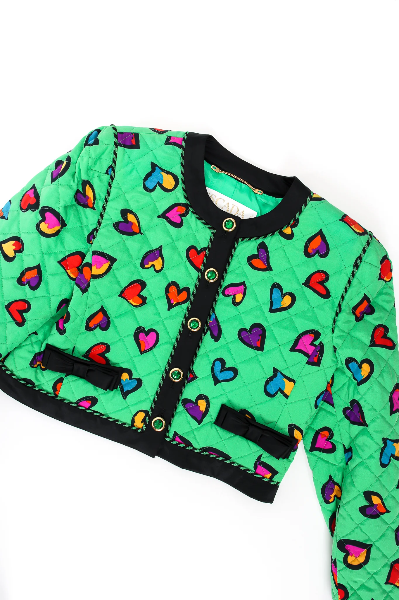 Quilted Graffiti Heart Print Jacket - Image 22