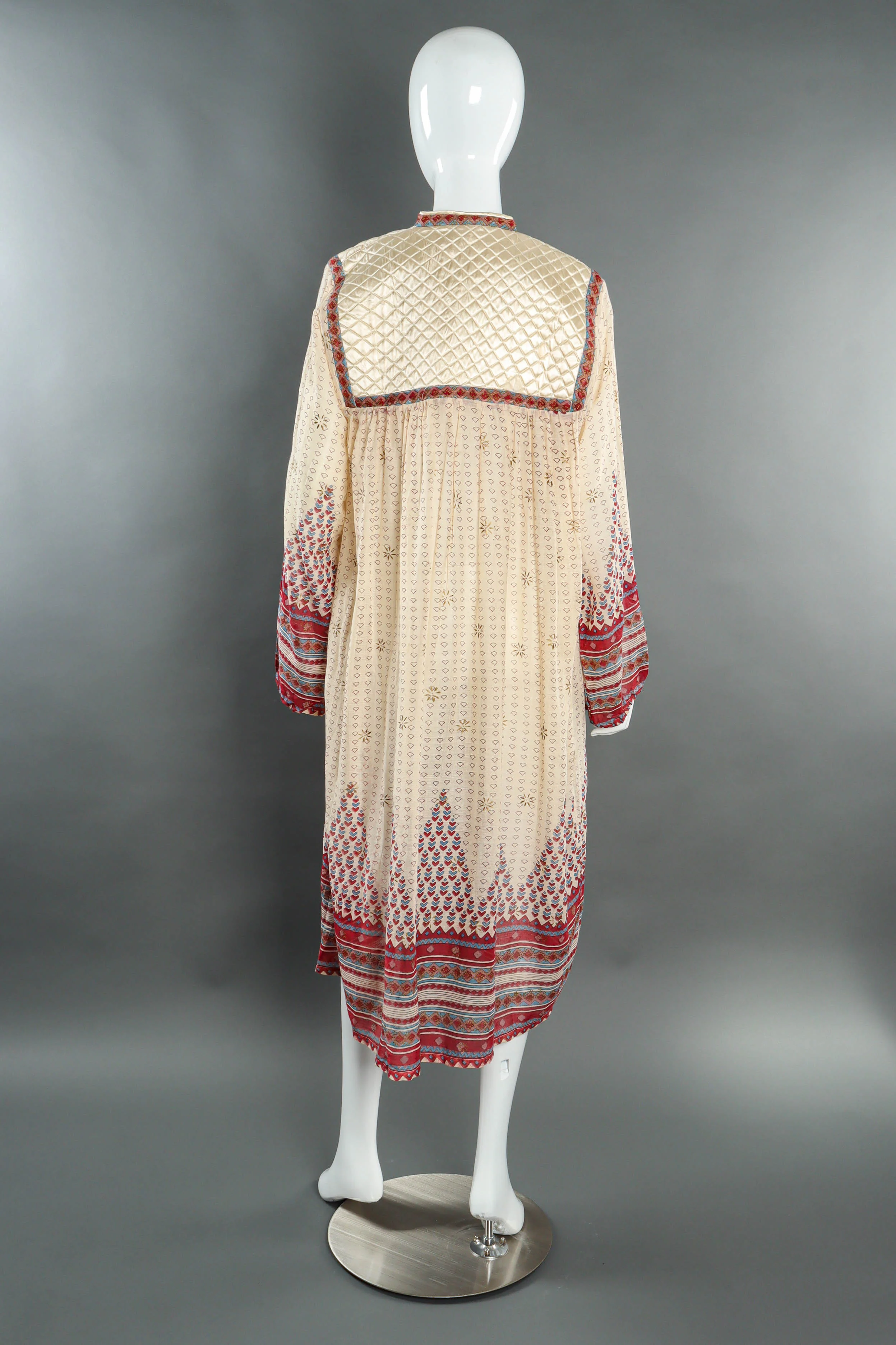 Quilted Shapes Print Sheer Dress - Image 5