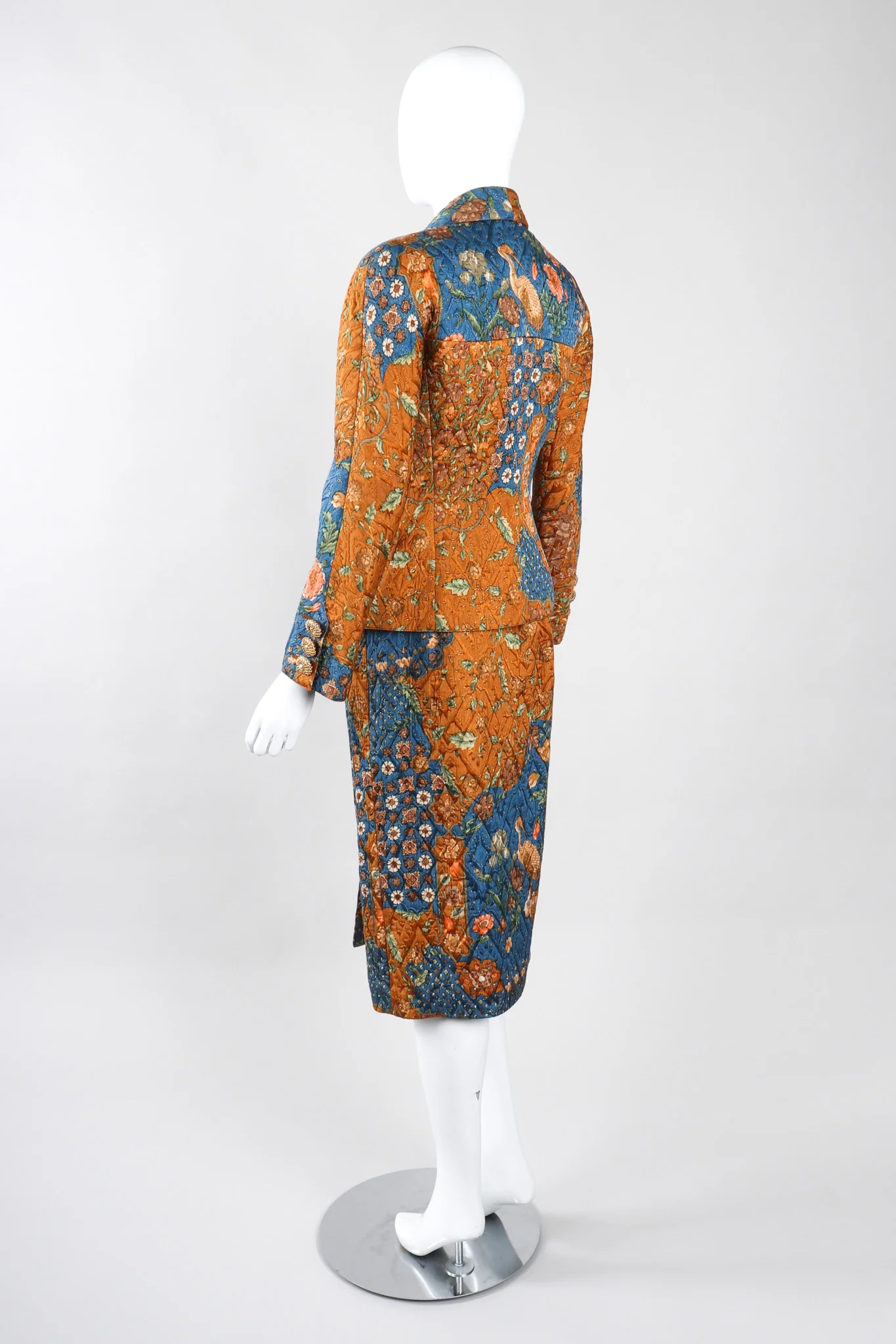 Quilted Jacket & Wrap Skirt Set - Image 4