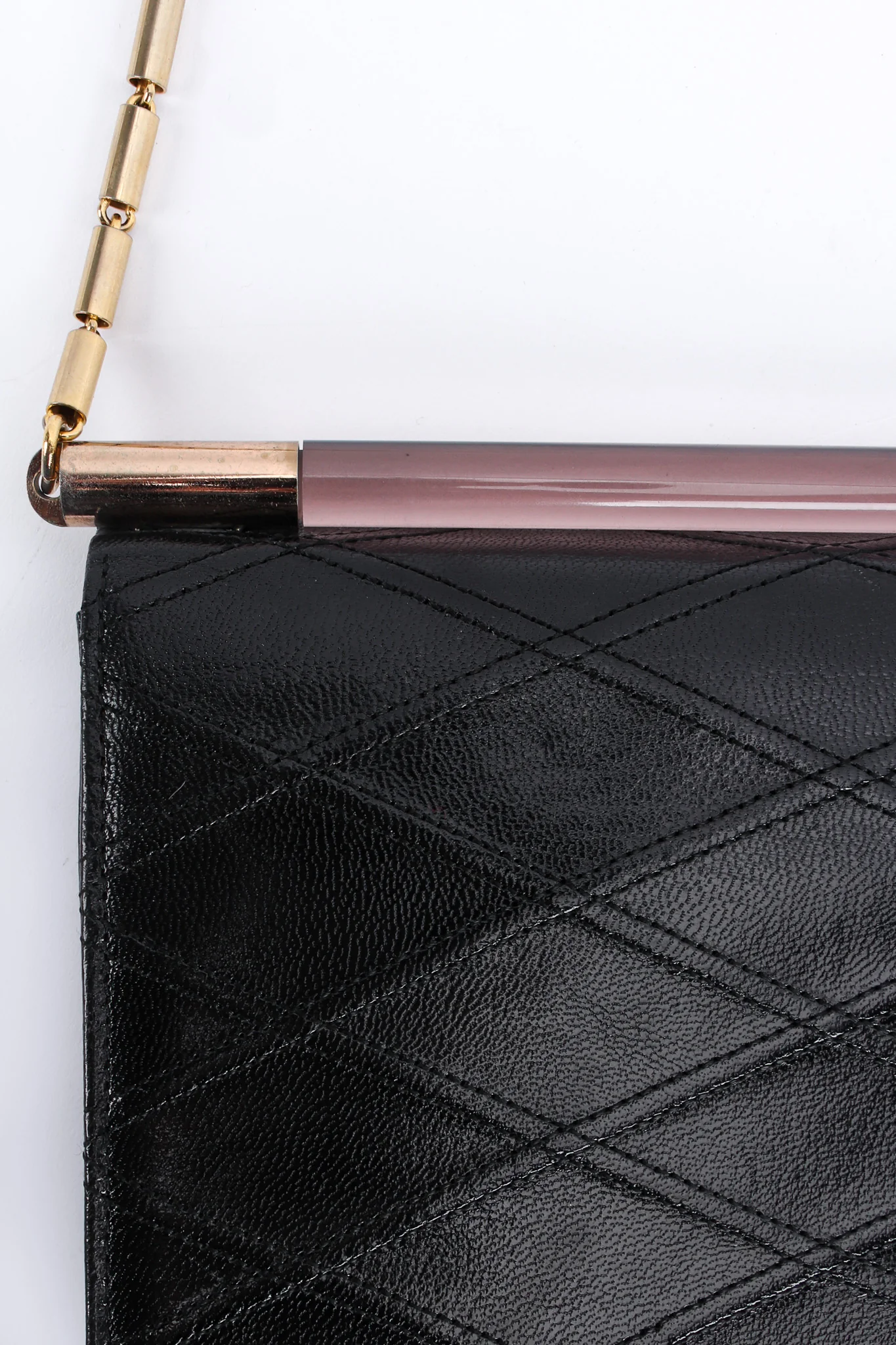 Quilted Leather Envelope Clutch - Image 11