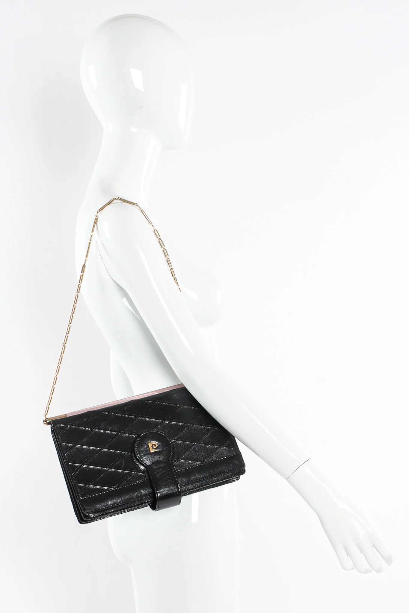 Quilted Leather Envelope Clutch - Image 2