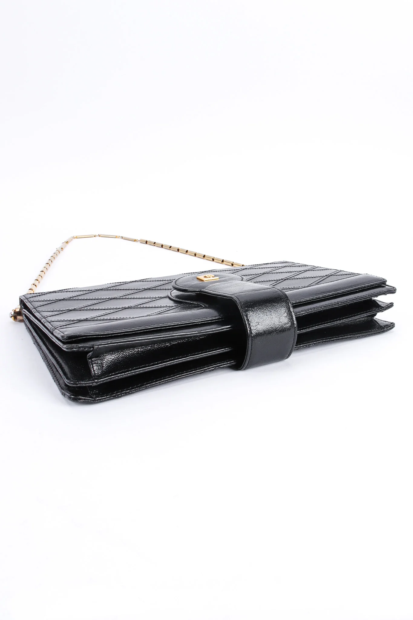 Quilted Leather Envelope Clutch - Image 6