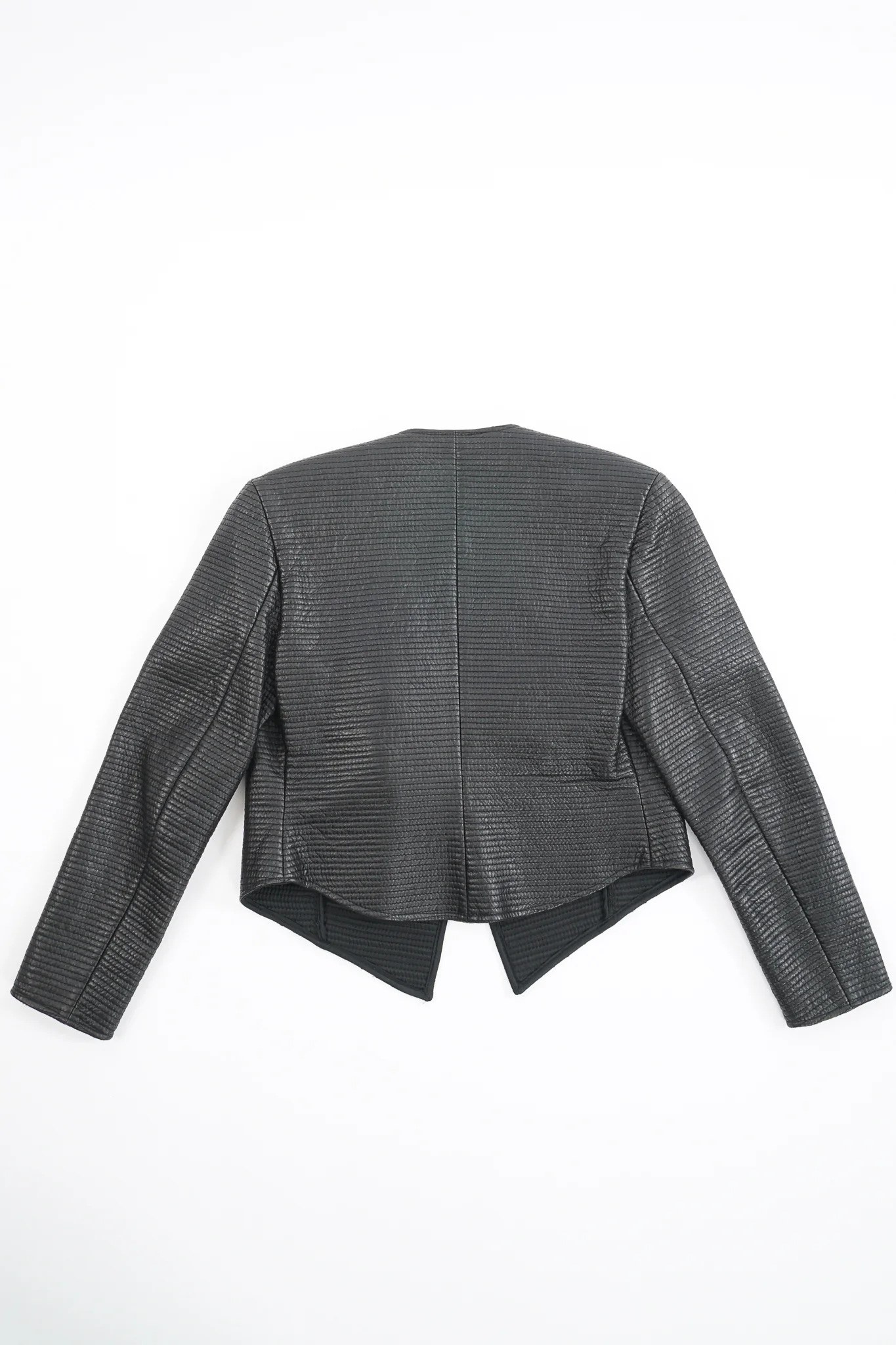 Quilted Leather Lace Jacket - Image 11