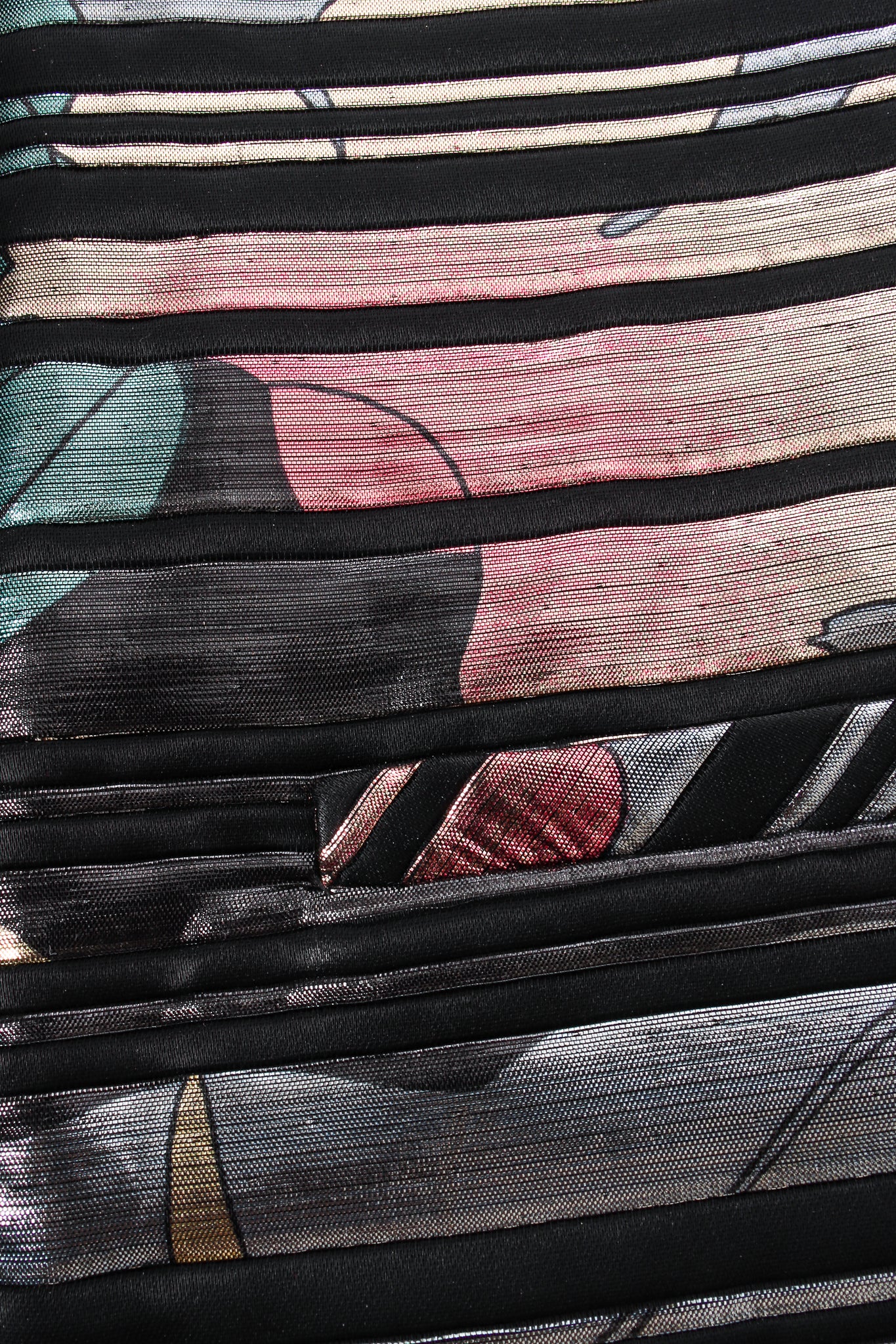 Quilted Metallic Lamé Stripe Jacket - Image 6