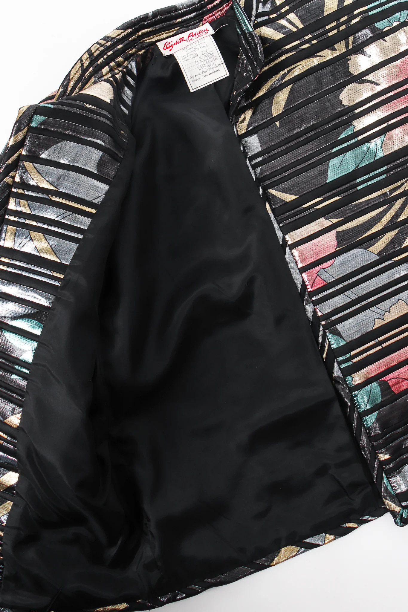 Quilted Metallic Lamé Stripe Jacket - Image 7