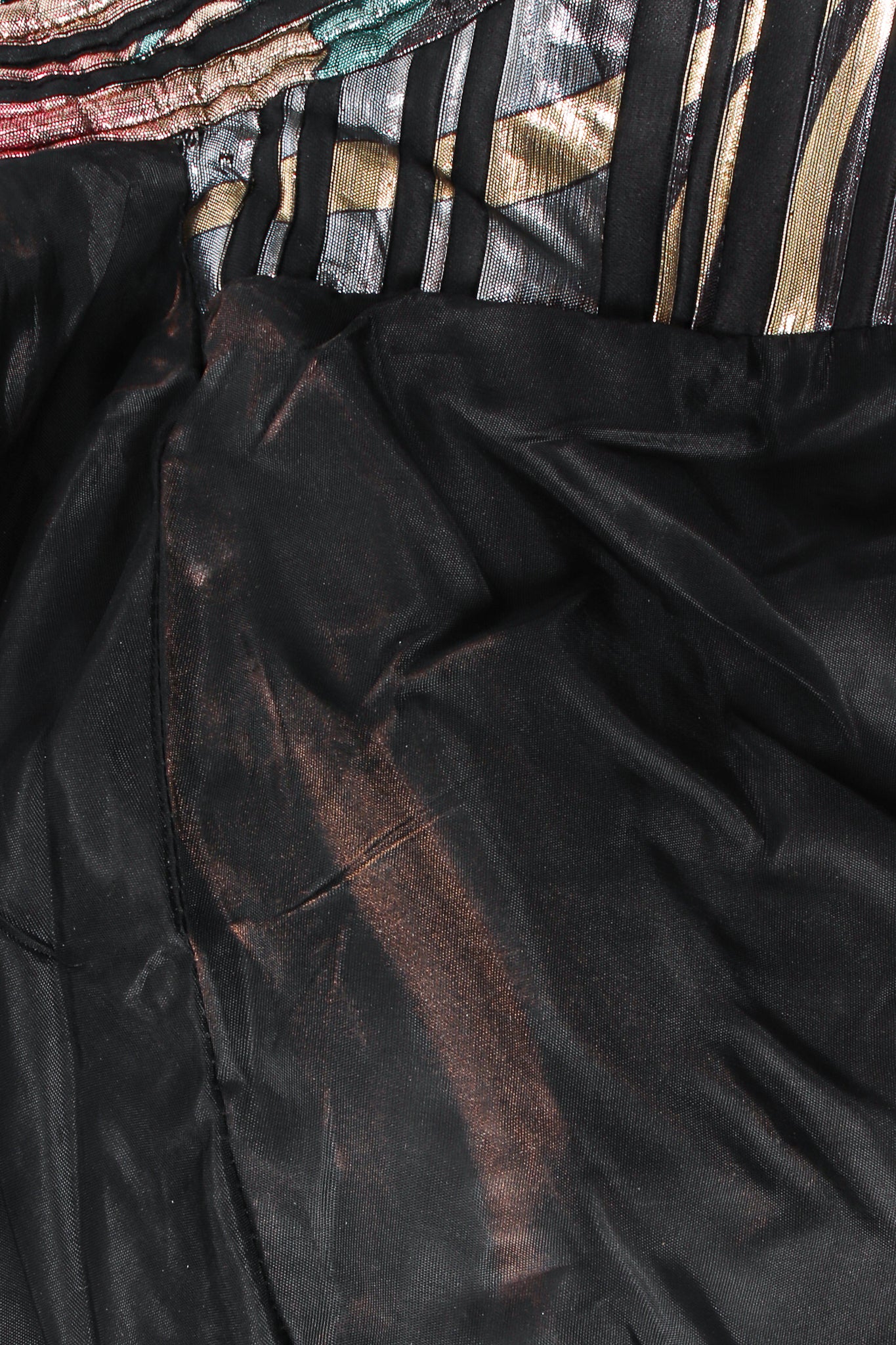 Quilted Metallic Lamé Stripe Jacket - Image 9