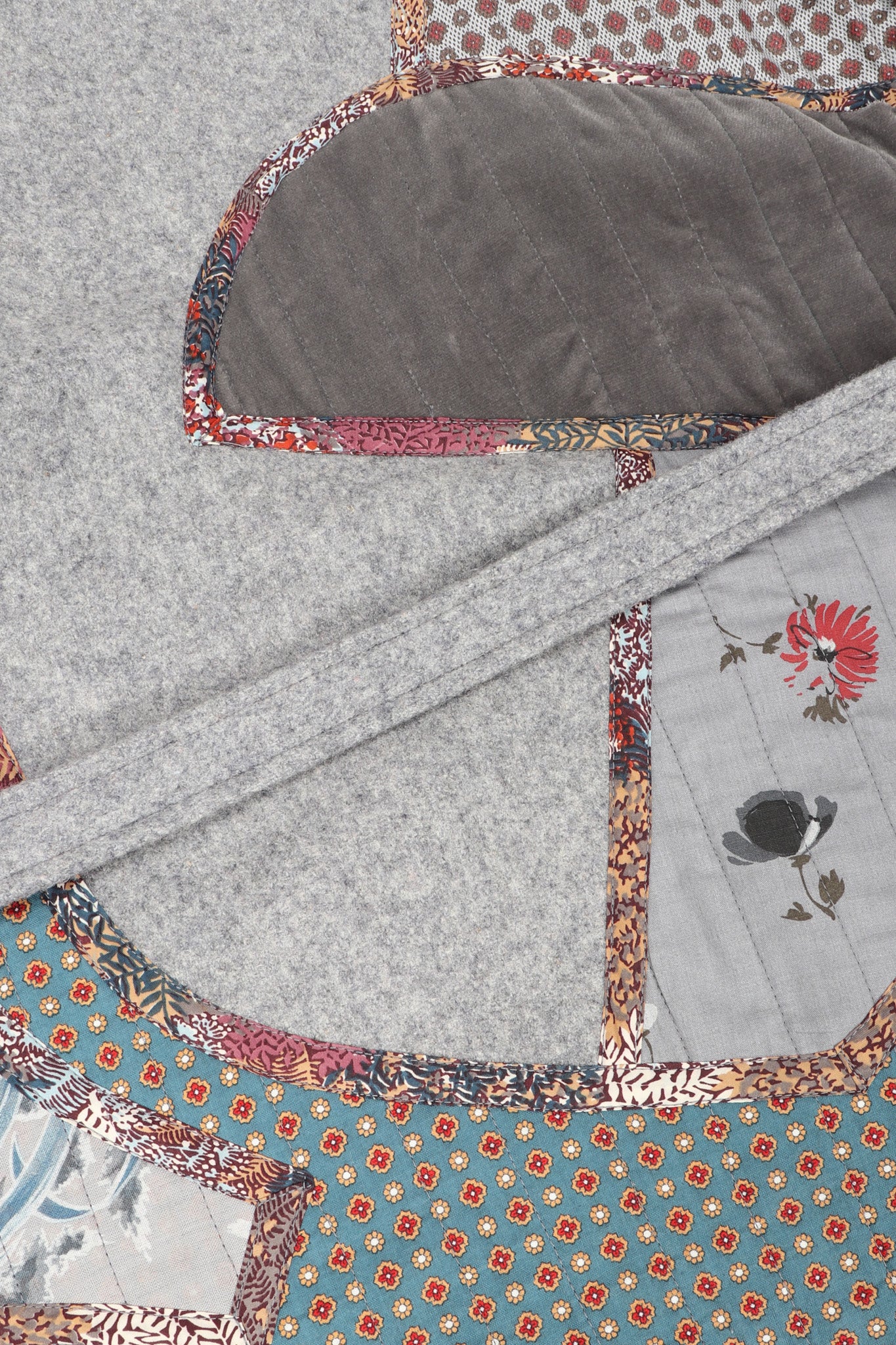 Quilted Patchwork Felt Duster Robe - Image 16