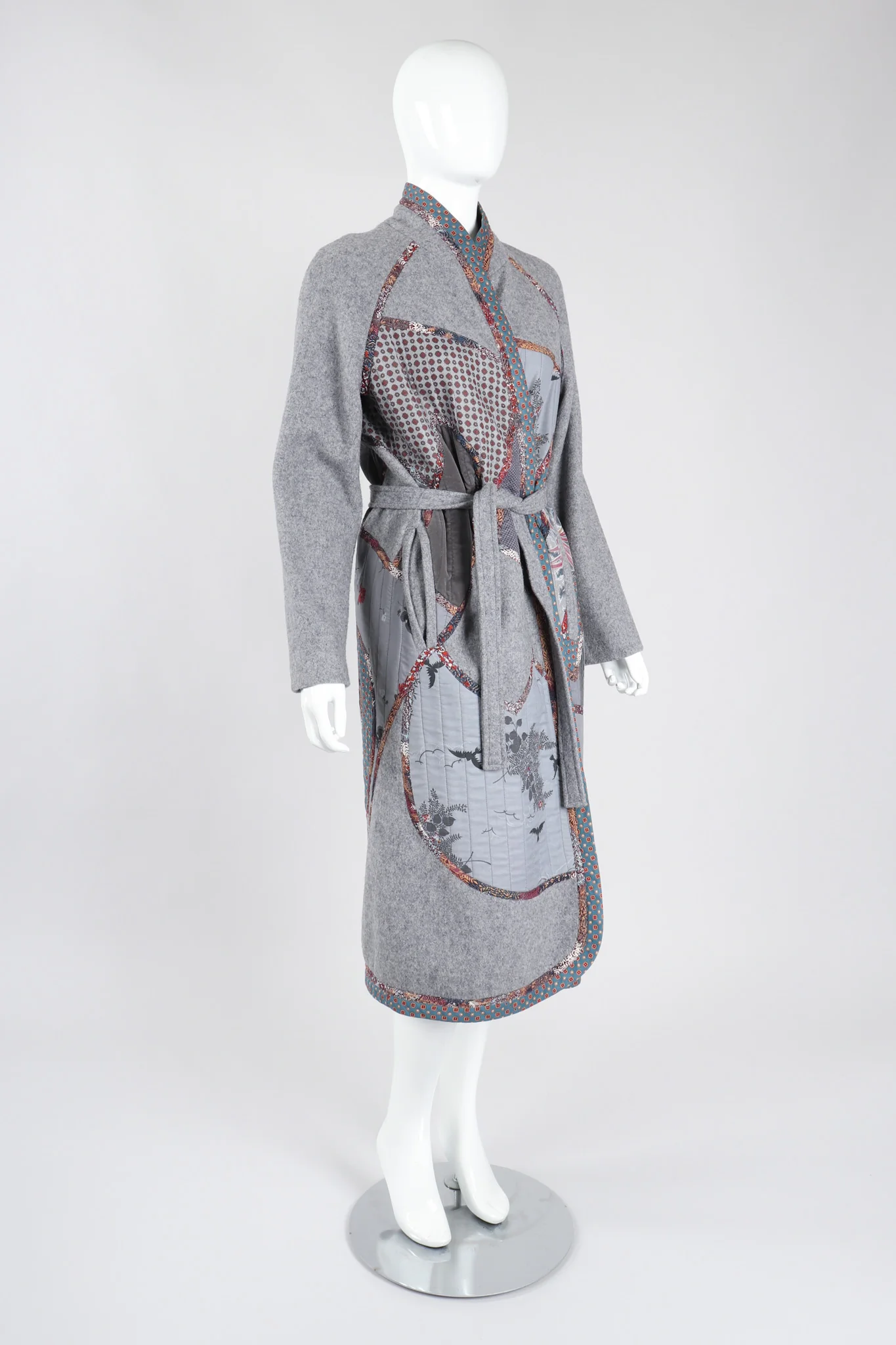 Quilted Patchwork Felt Duster Robe - Image 2