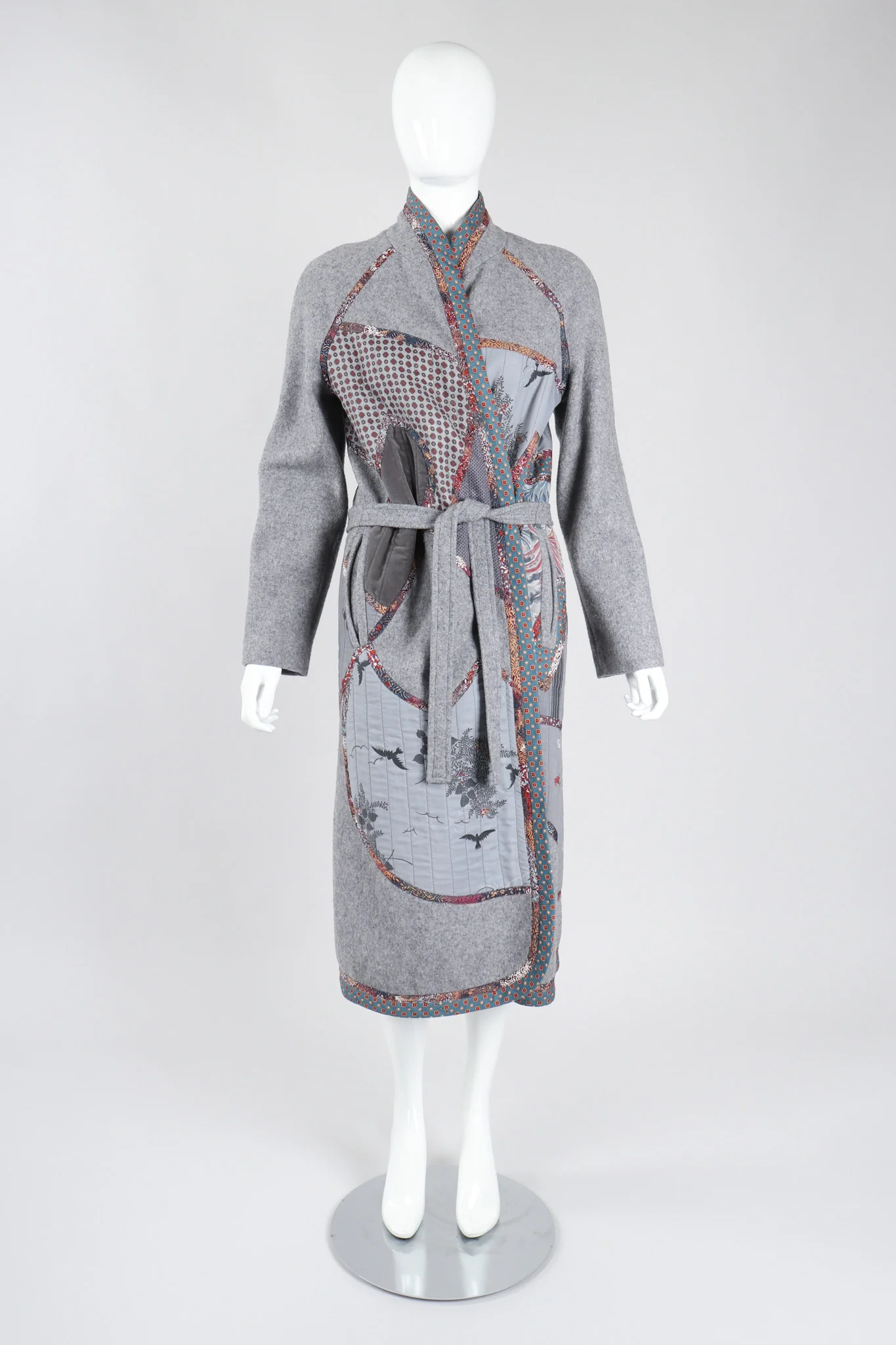 Quilted Patchwork Felt Duster Robe - Image 3