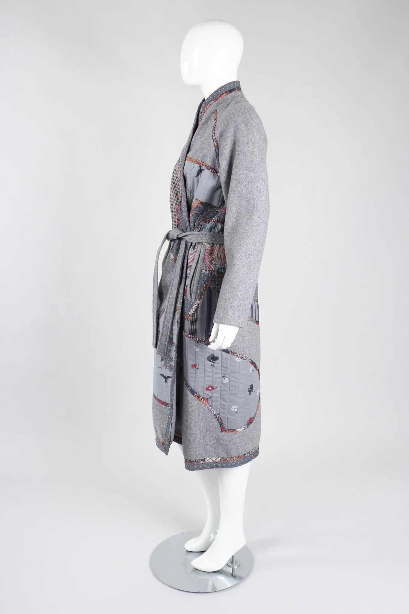 Quilted Patchwork Felt Duster Robe - Image 4