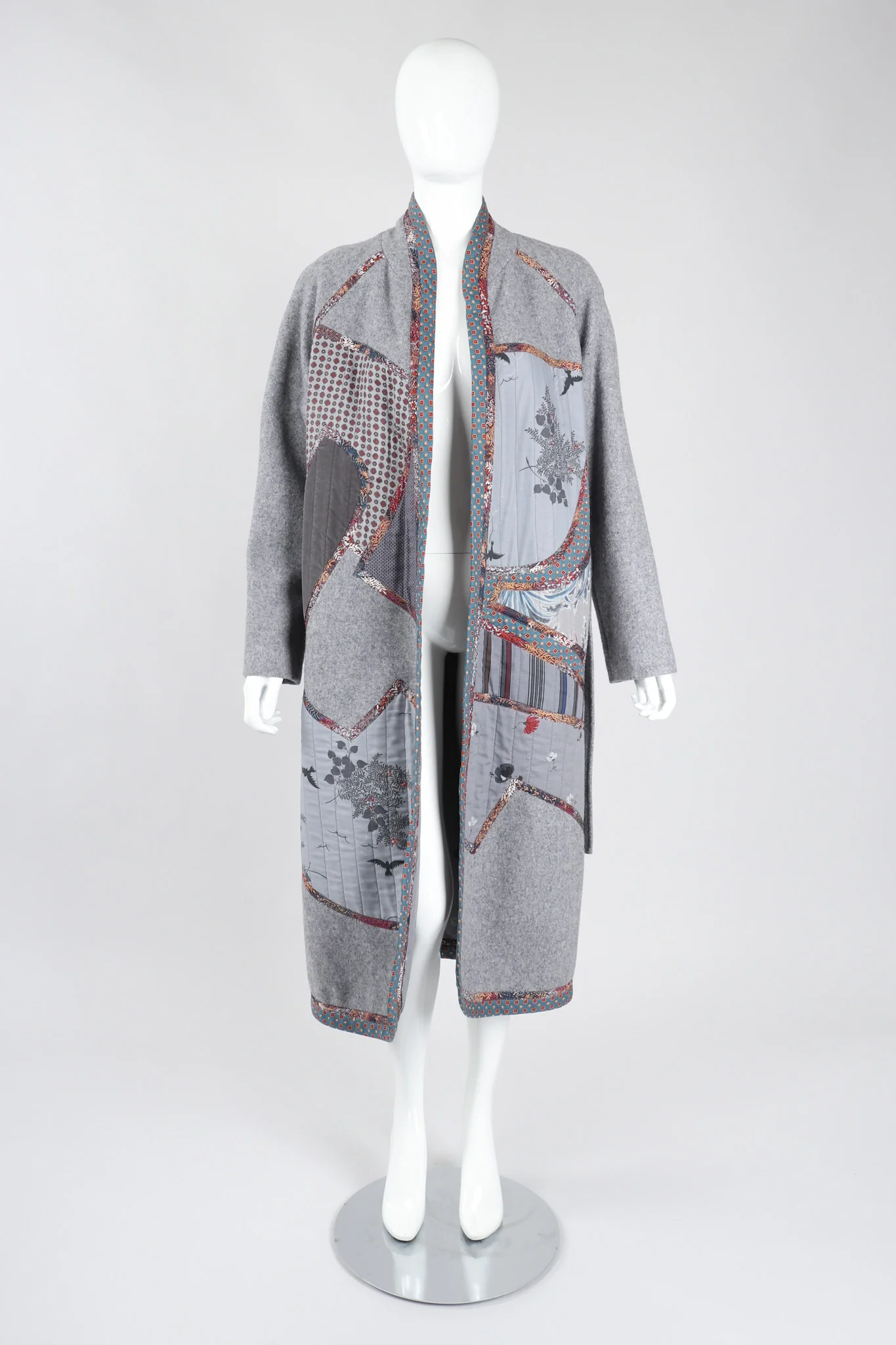 Quilted Patchwork Felt Duster Robe - Image 7