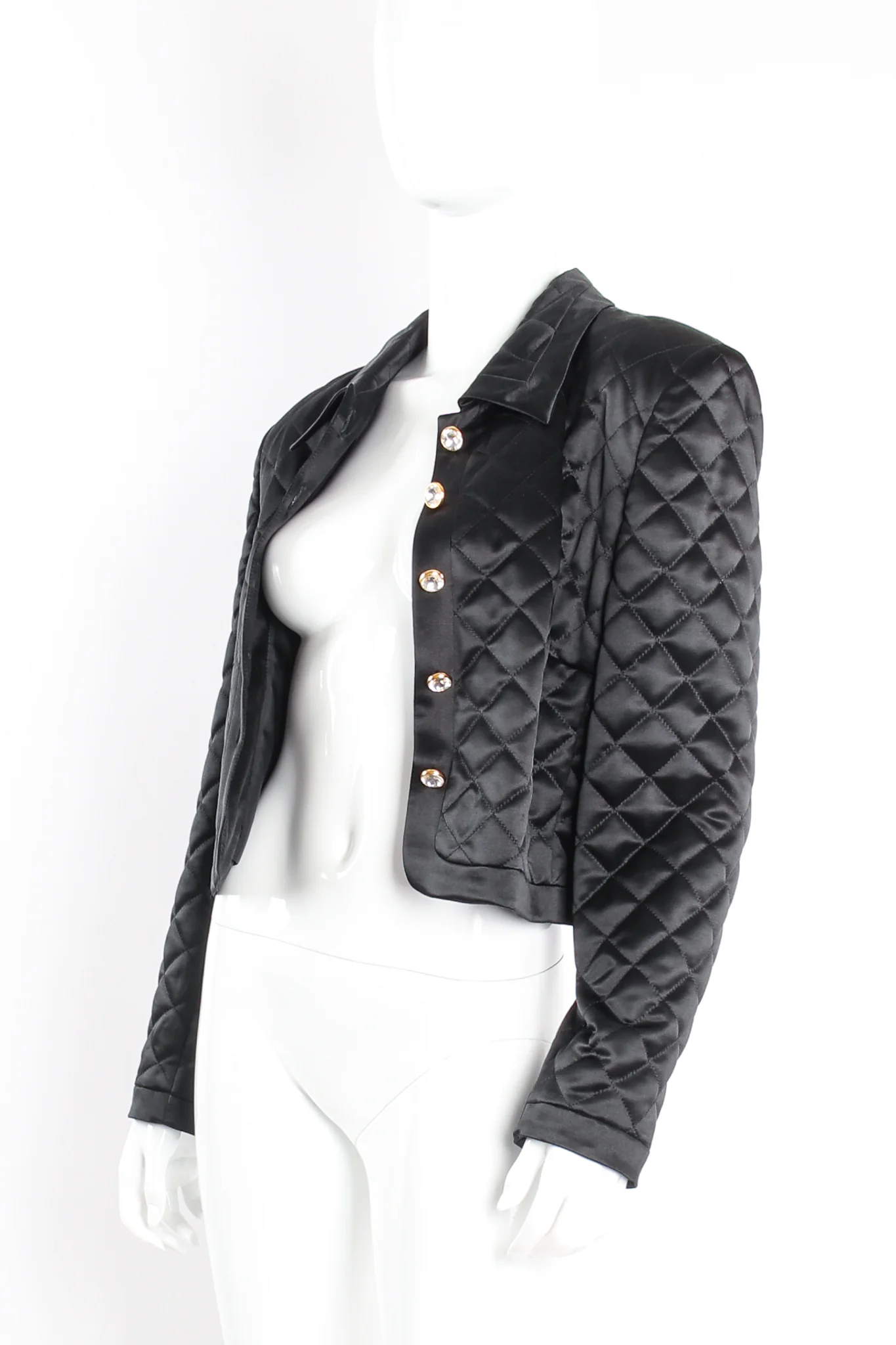 Quilted Satin Boxy Jacket - Image 2