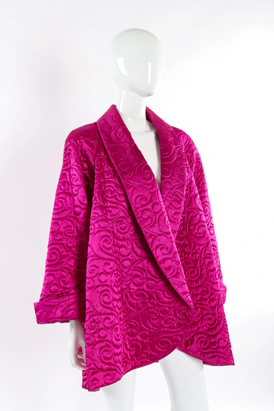 Quilted Satin Swing Coat - Image 4
