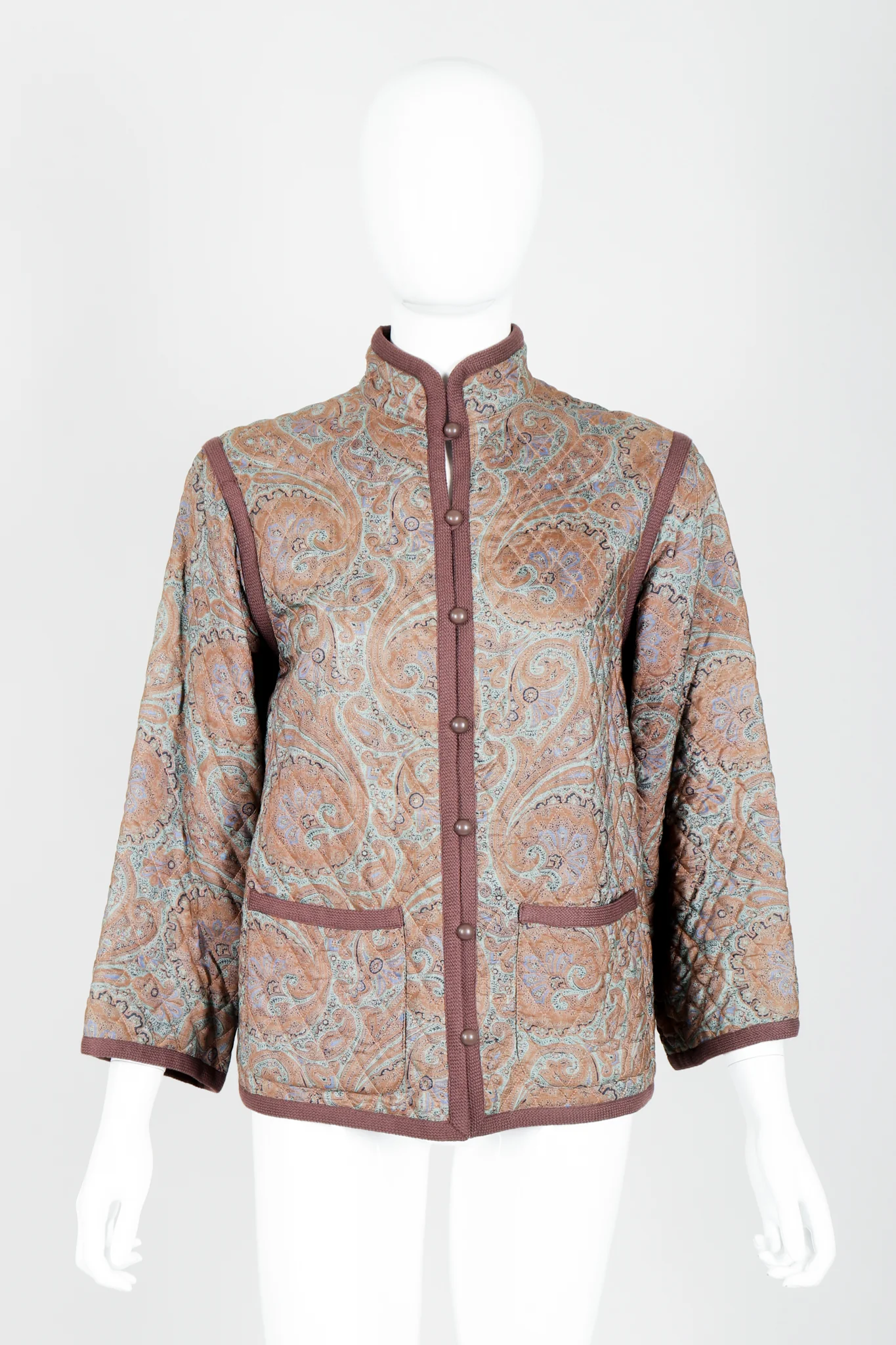 Quilted Silk Paisley Jacket