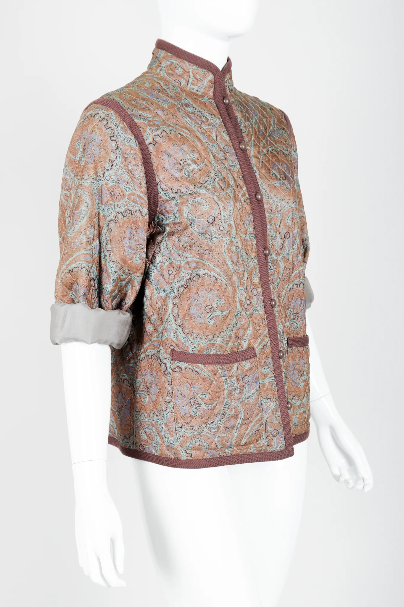 Quilted Silk Paisley Jacket - Image 2