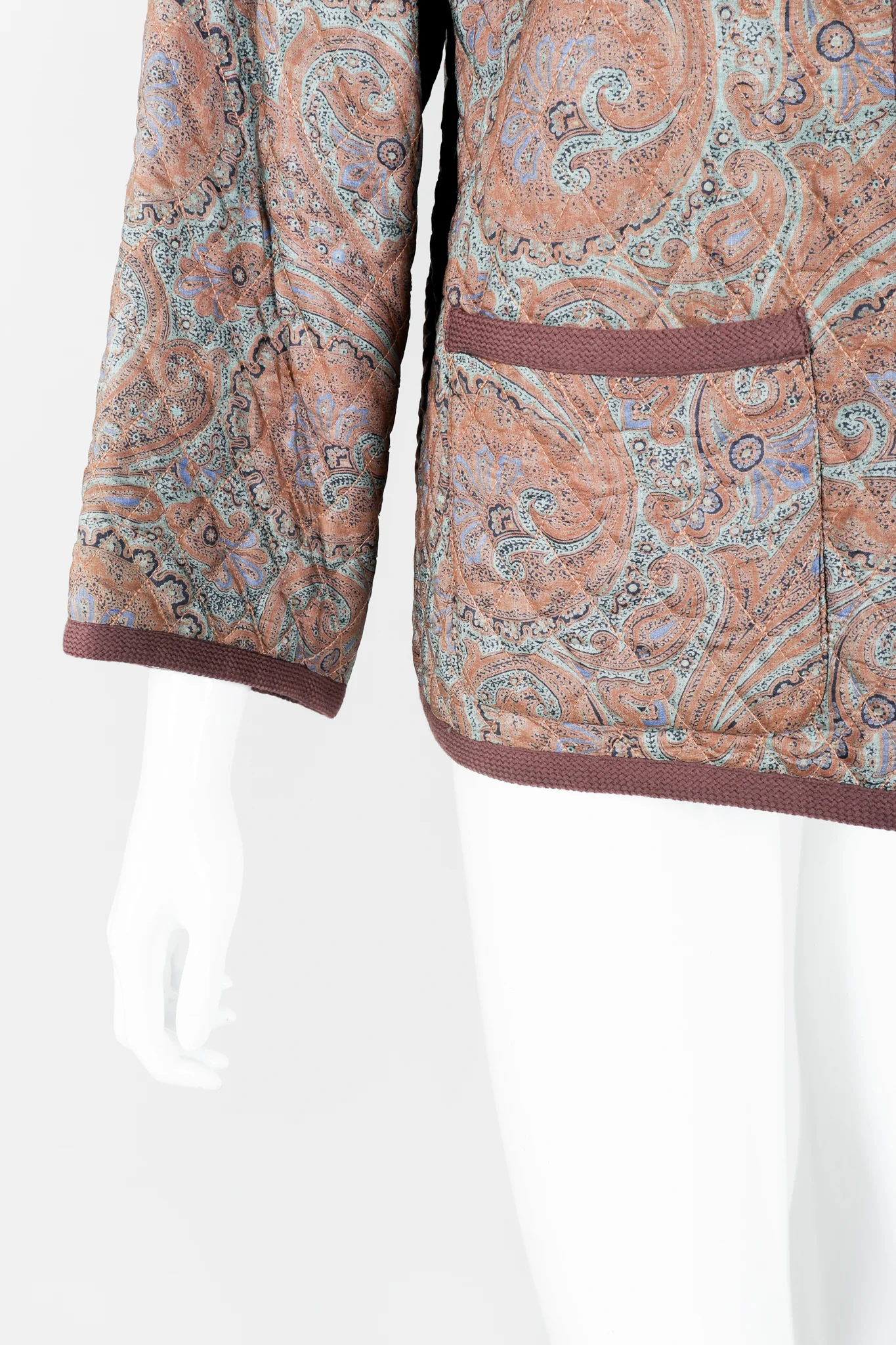 Quilted Silk Paisley Jacket - Image 3