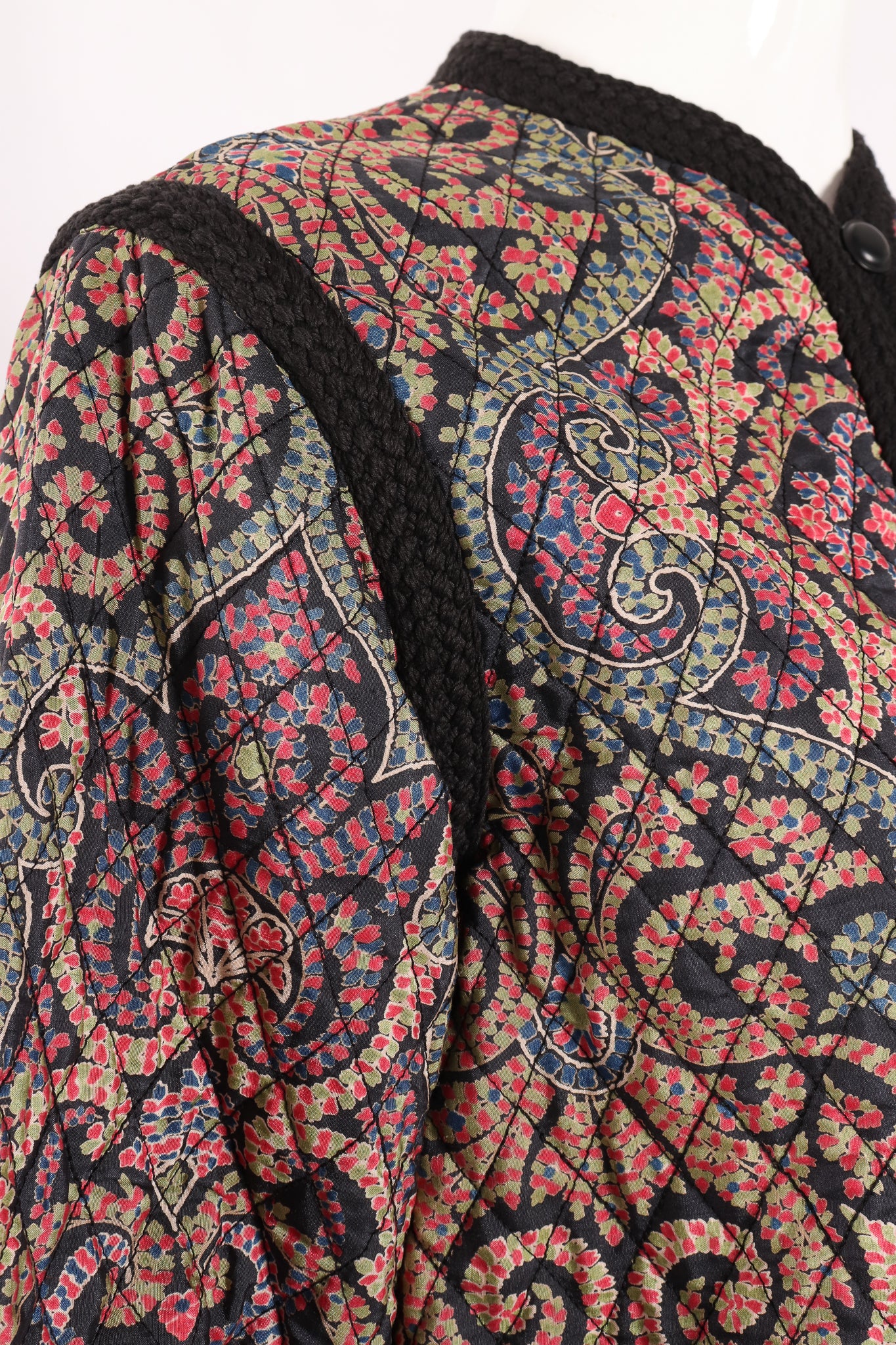 Quilted Silk Print Jacket - Image 3