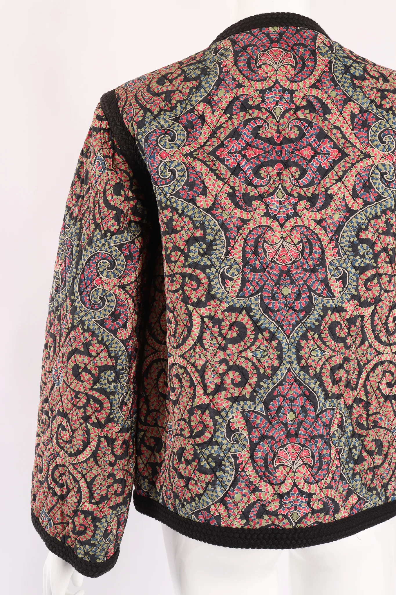 Quilted Silk Print Jacket - Image 5